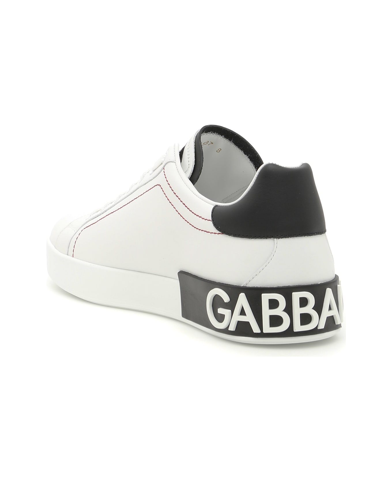 Dolce & Gabbana Portofino Nappa Leather Sneakers - BIANCO NERO