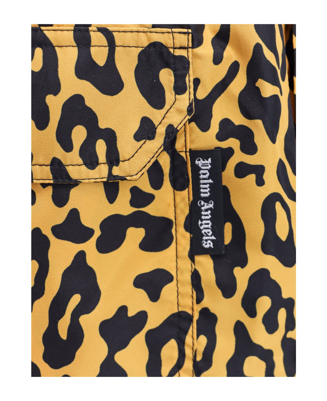 Palm Angels Cheetah Print Drawstring Swim Shorts - Orange 水着