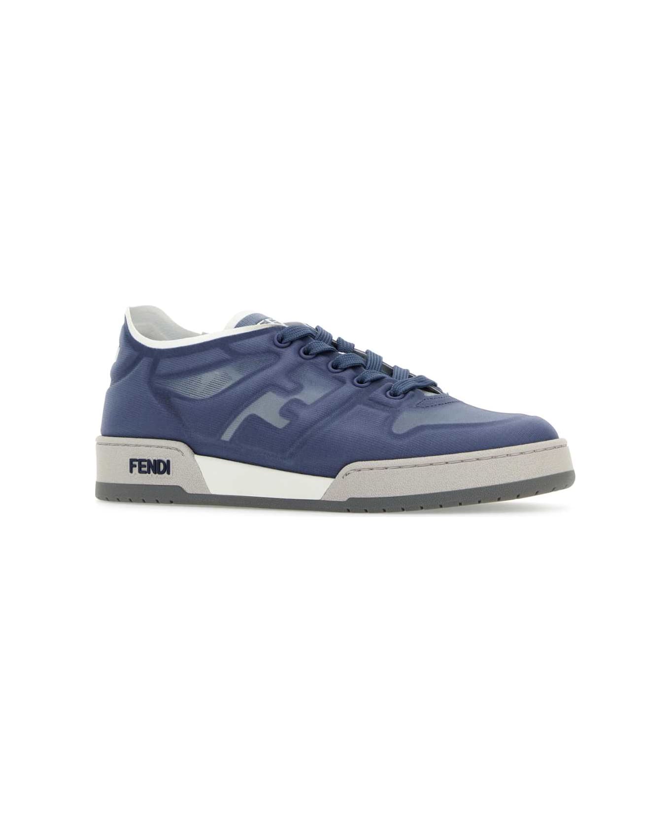Fendi Air Force Blue Mesh Fendi Match Sneakers - PERFECTBIANCO
