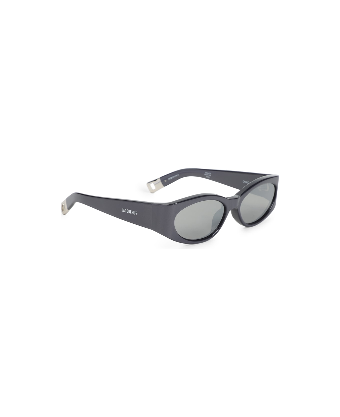 Jacquemus Ovalo Sunglasses - Metallic Gun Silver Silver