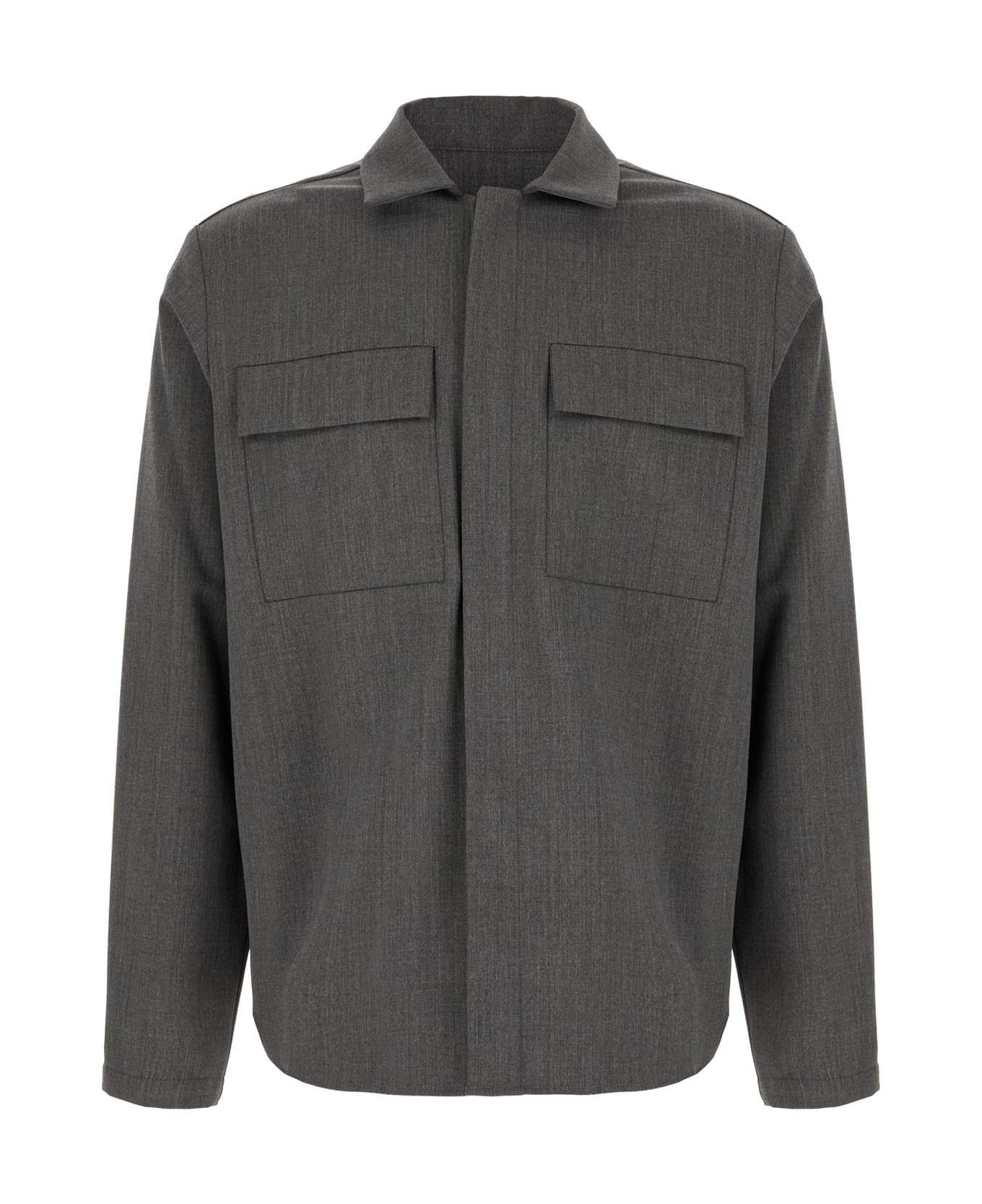 Nine in the Morning Dark Grey Stretch Wool Jacket - MULTICOLOUR