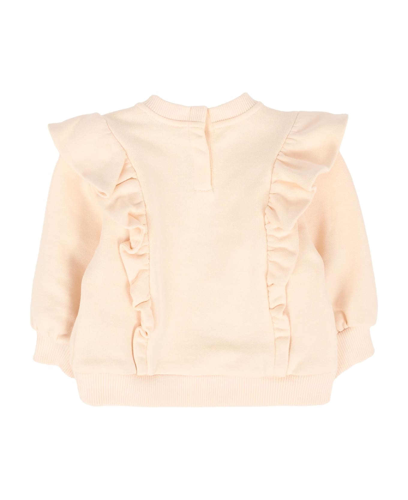 Dolce 
Gabbana Pink Sweatshirt For Baby Girl With Logo - Pink