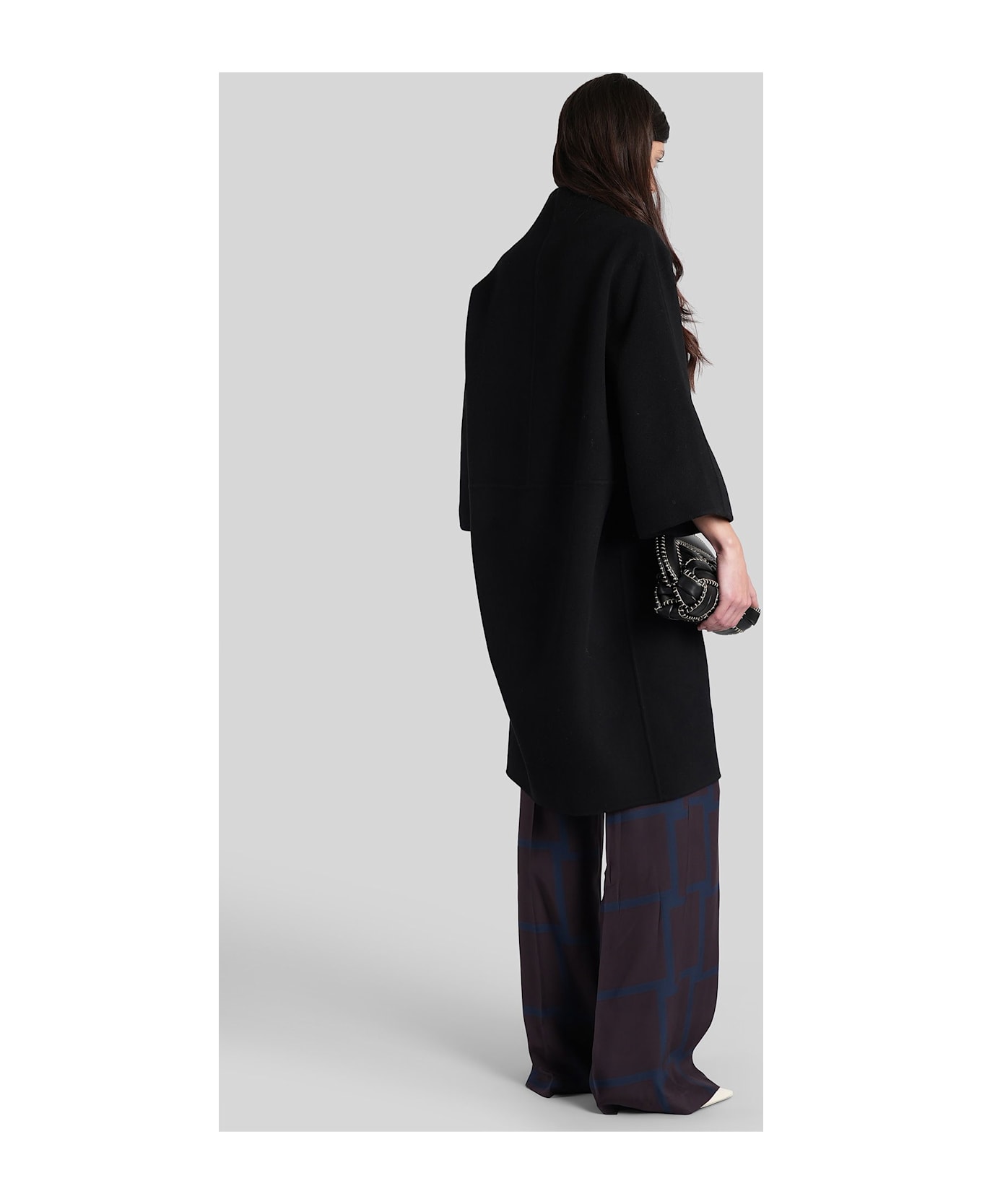 Gianluca Capannolo Jane Long Coat In Black Wool - black