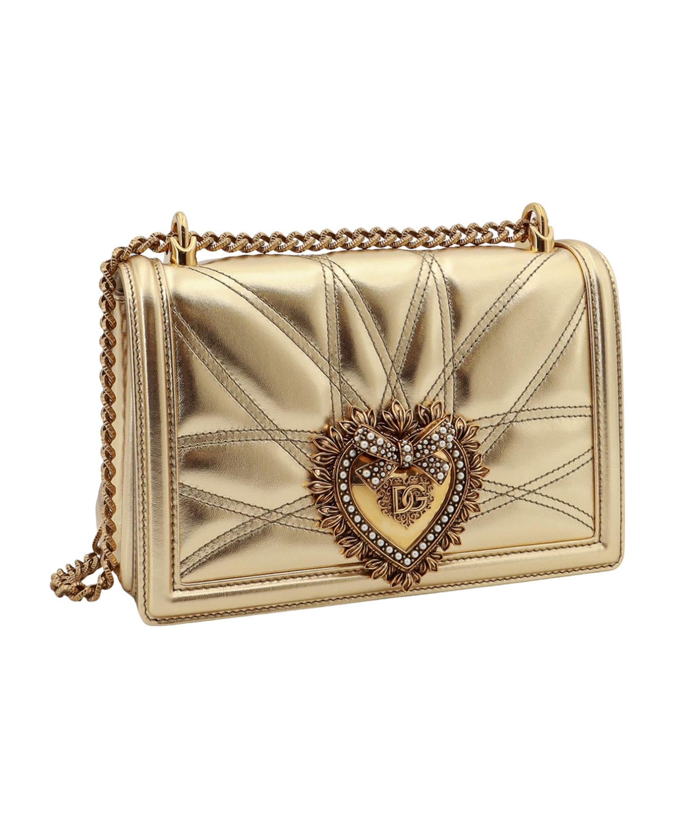 Dolce & Gabbana Devotion Shoulder Bag - Gold