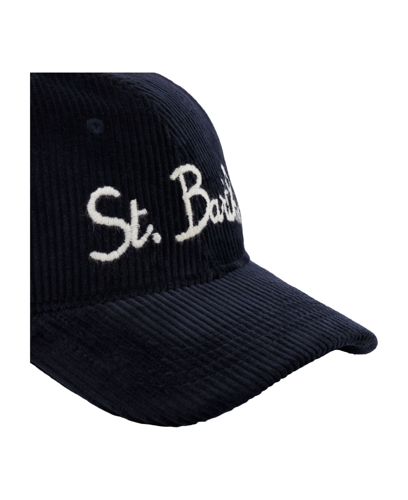 MC2 Saint Barth Baseball Corduroy Cap With St. Barth Embroidery - BLUE NAVY