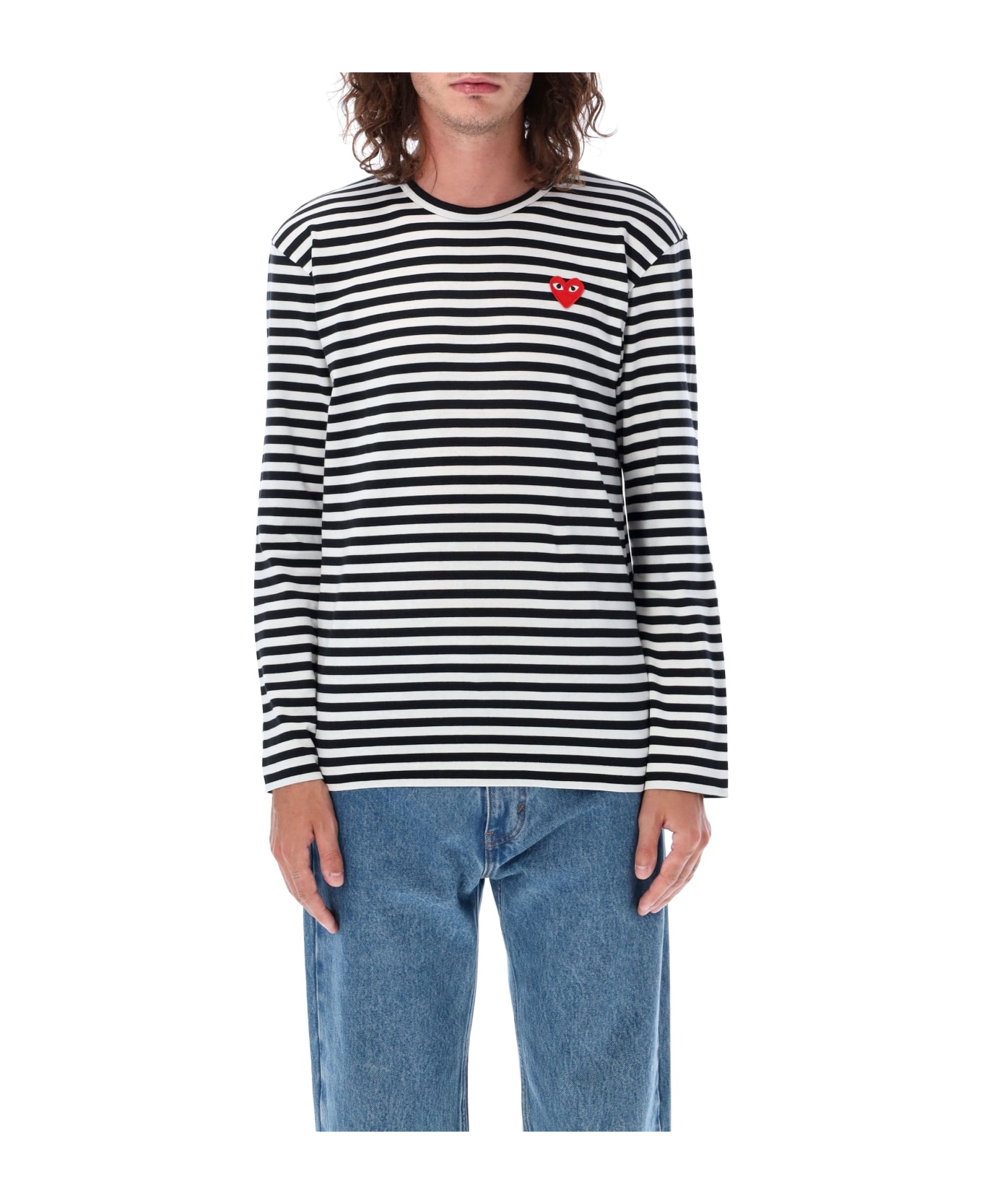 Comme des Garçons Play Striped Long-sleeved T-shirt - BLACK WHITE