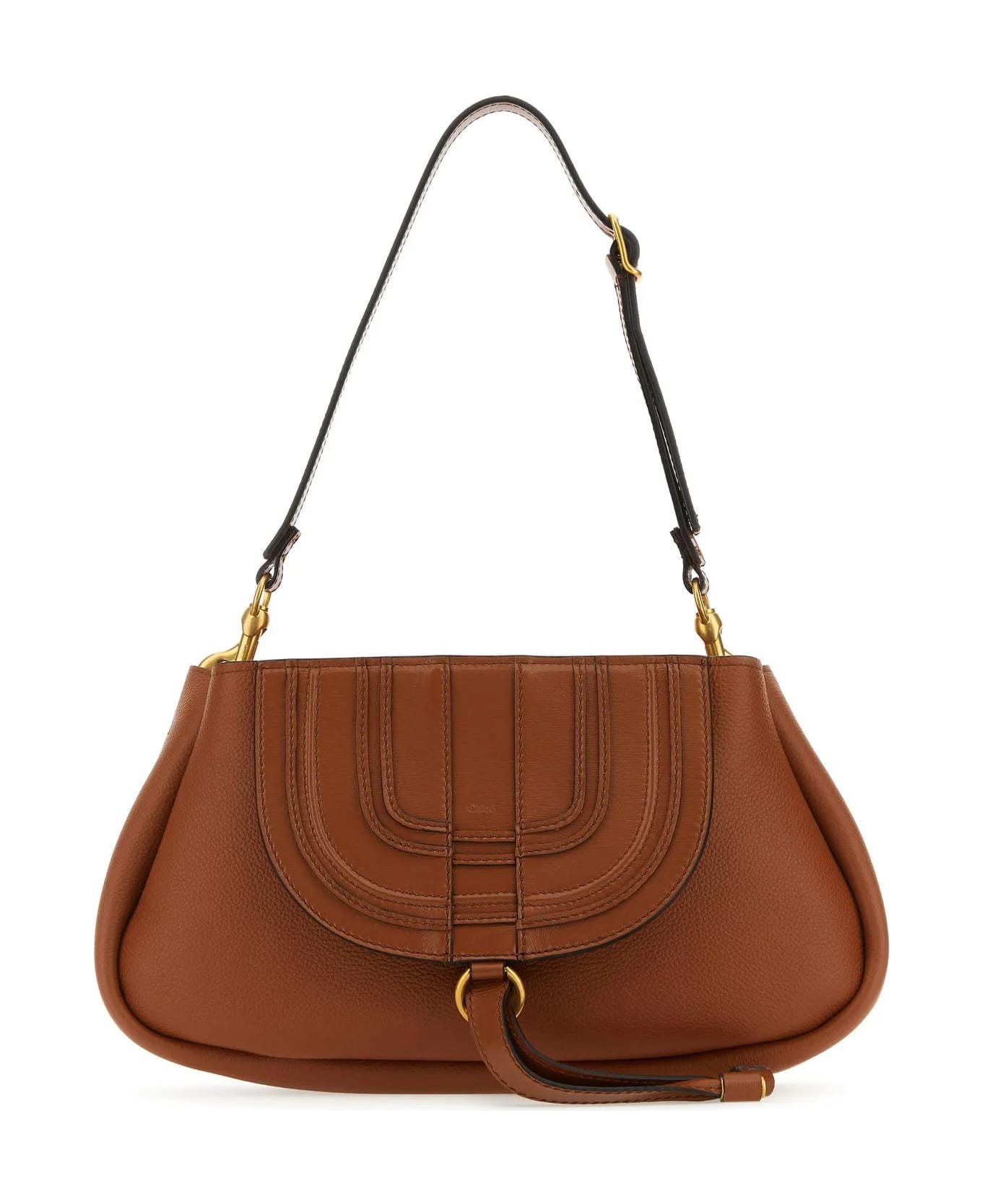Chloé Brown Leather Marcie Clutch - Leather Brown