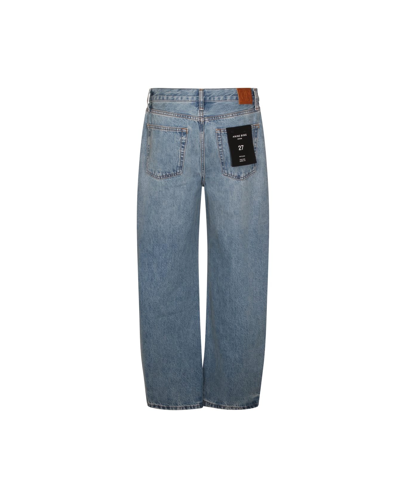 Anine Bing Light Blue Cotton Fritz Jeans - Washed Blue
