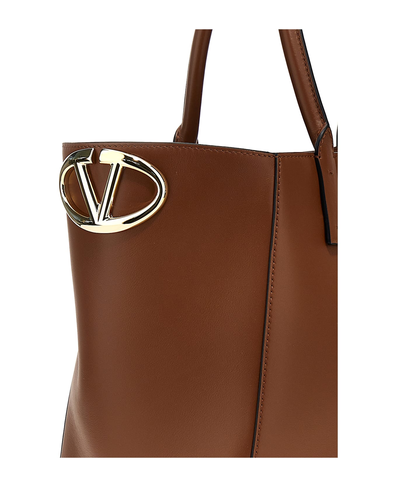 Valentino Garavani 'vlogo Side' Shopping Bag - Brown