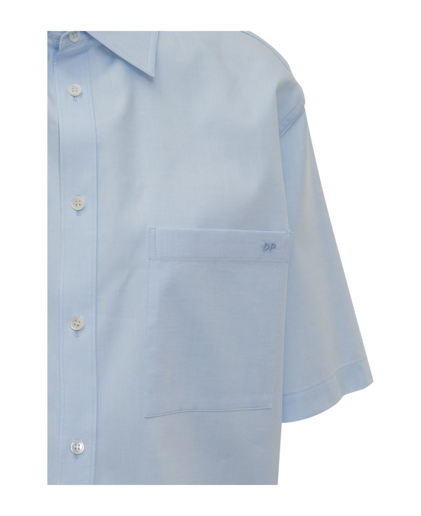 DARKPARK Shirt With Logo - Clear Blue