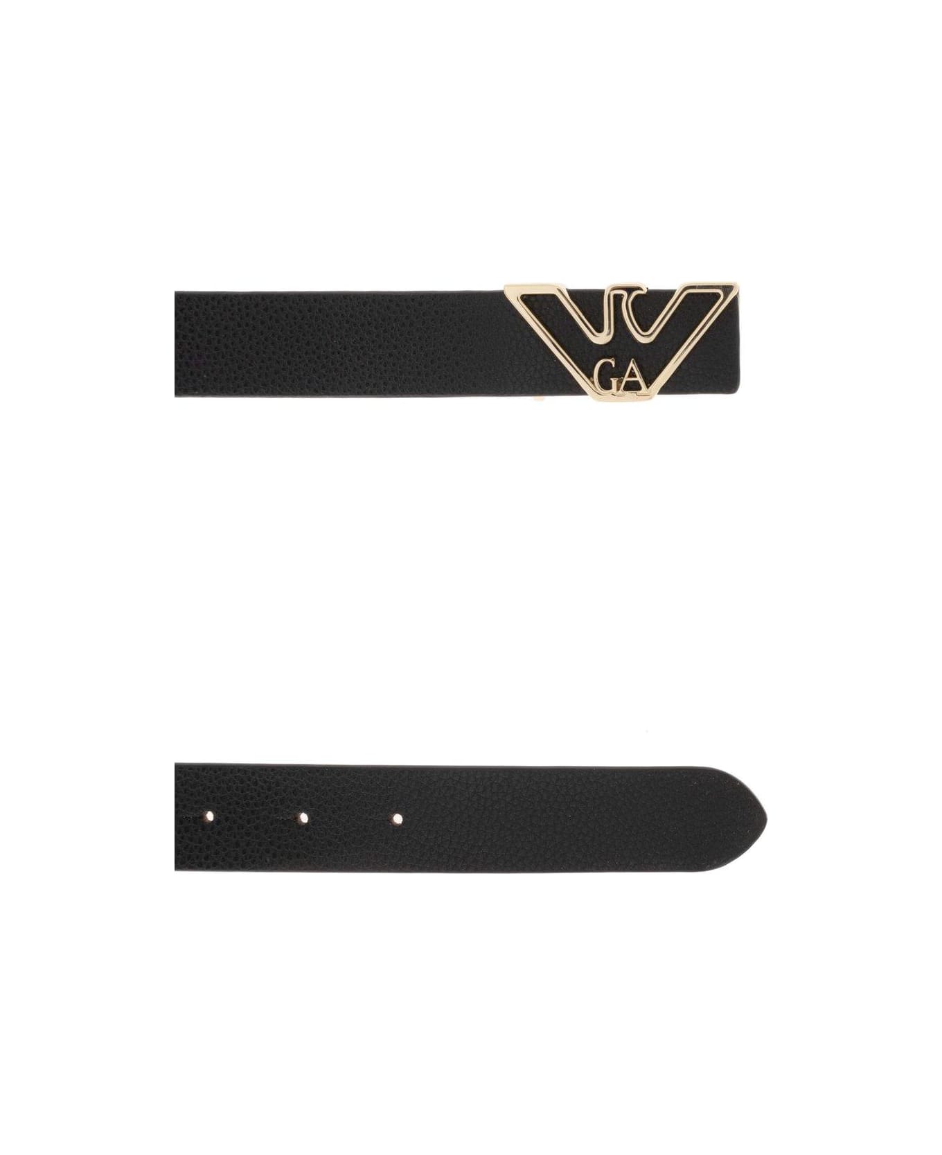 Emporio Armani Leather Belt - Black