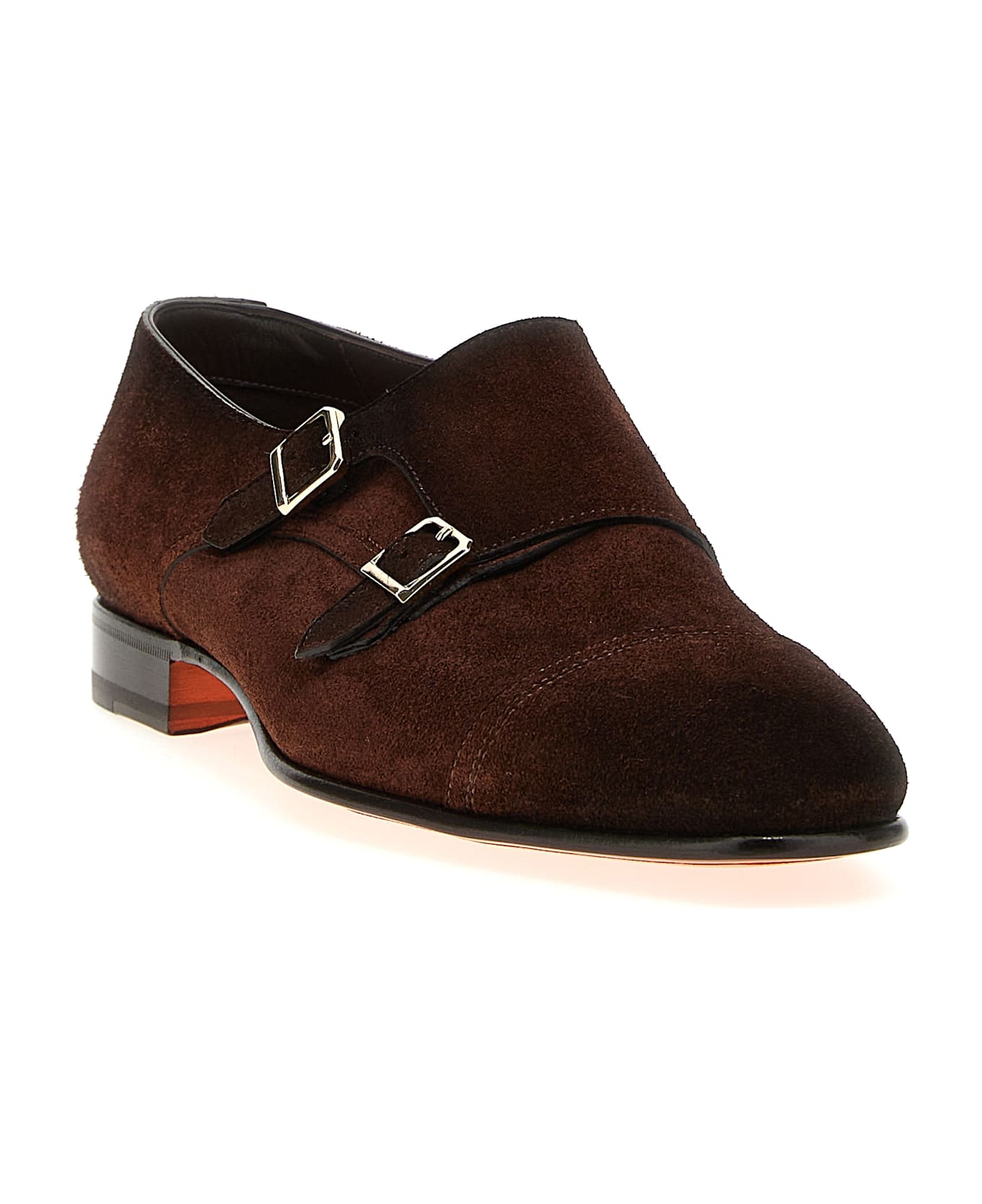 Santoni Double Buckle 
alex
 - Brown