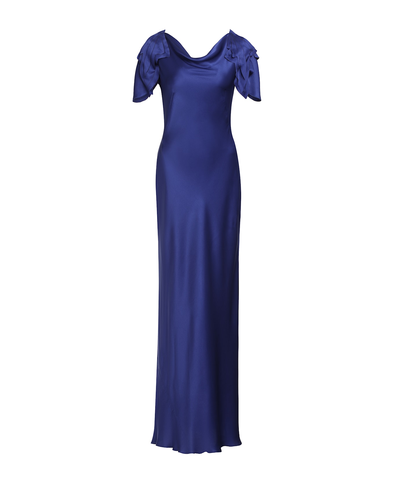 Alberta Ferretti Satin Dress - blue