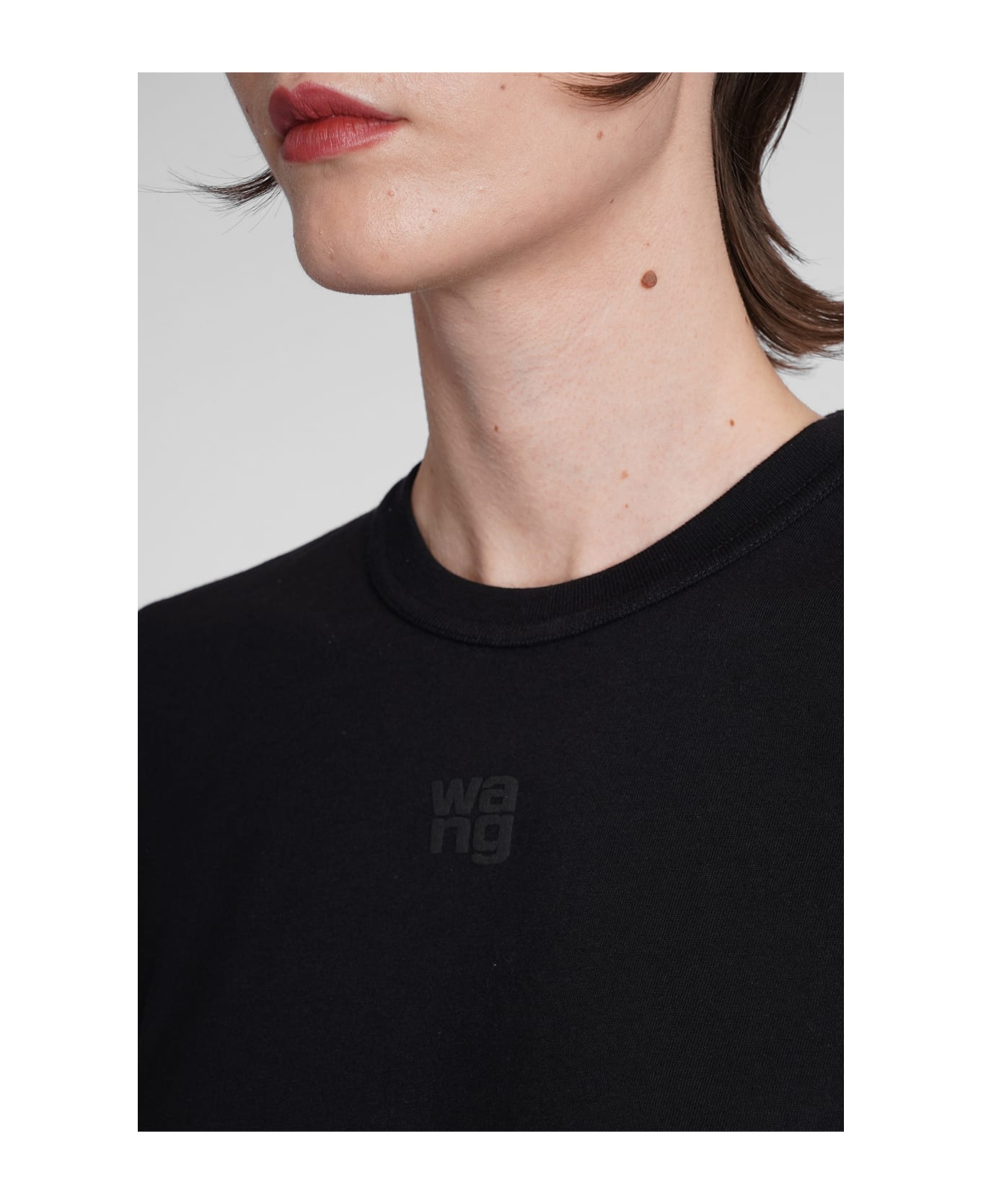 Alexander Wang T-shirt In Black Cotton - black