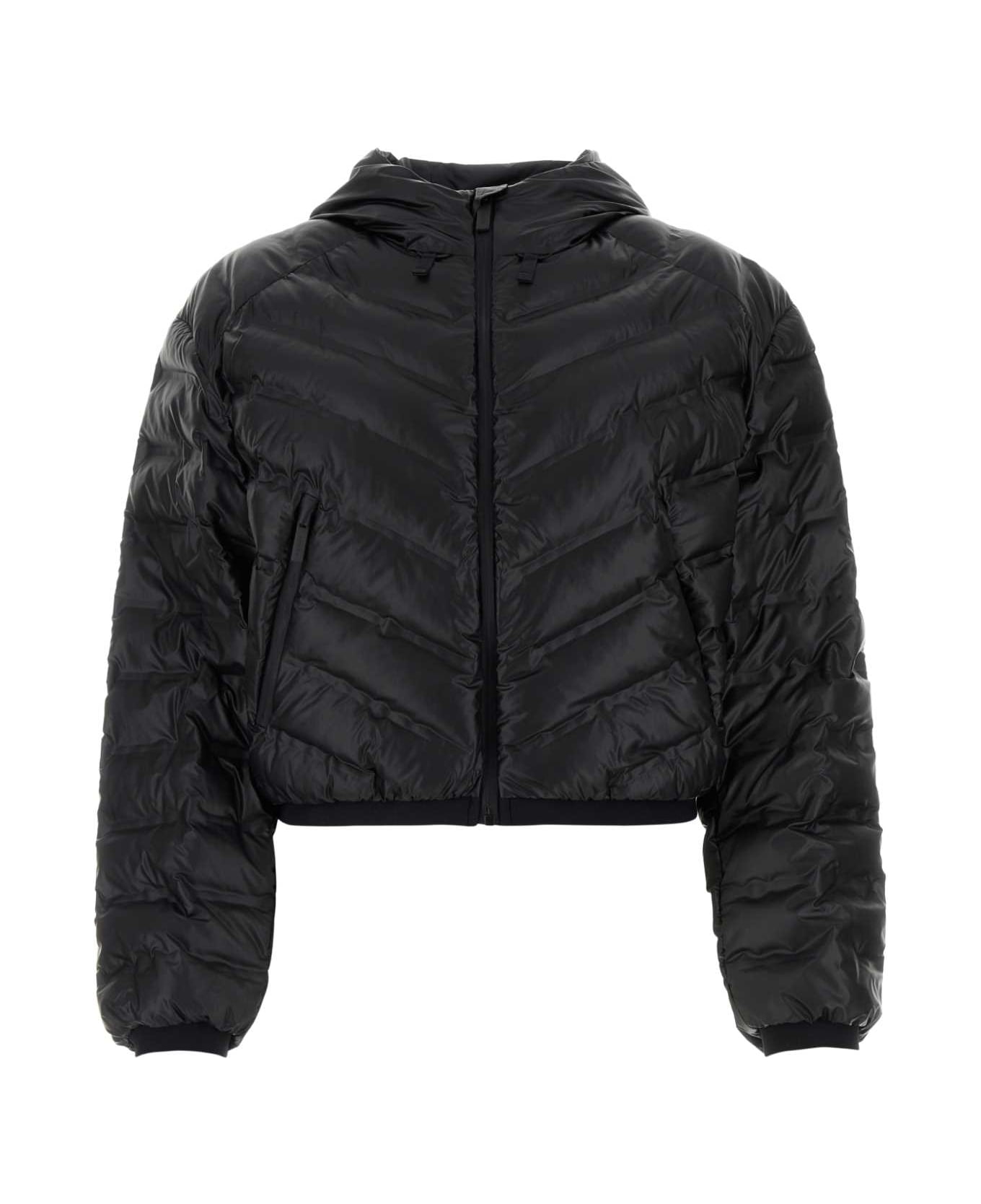Prada Black Polyurethane Blend Padded Jacket - NERO