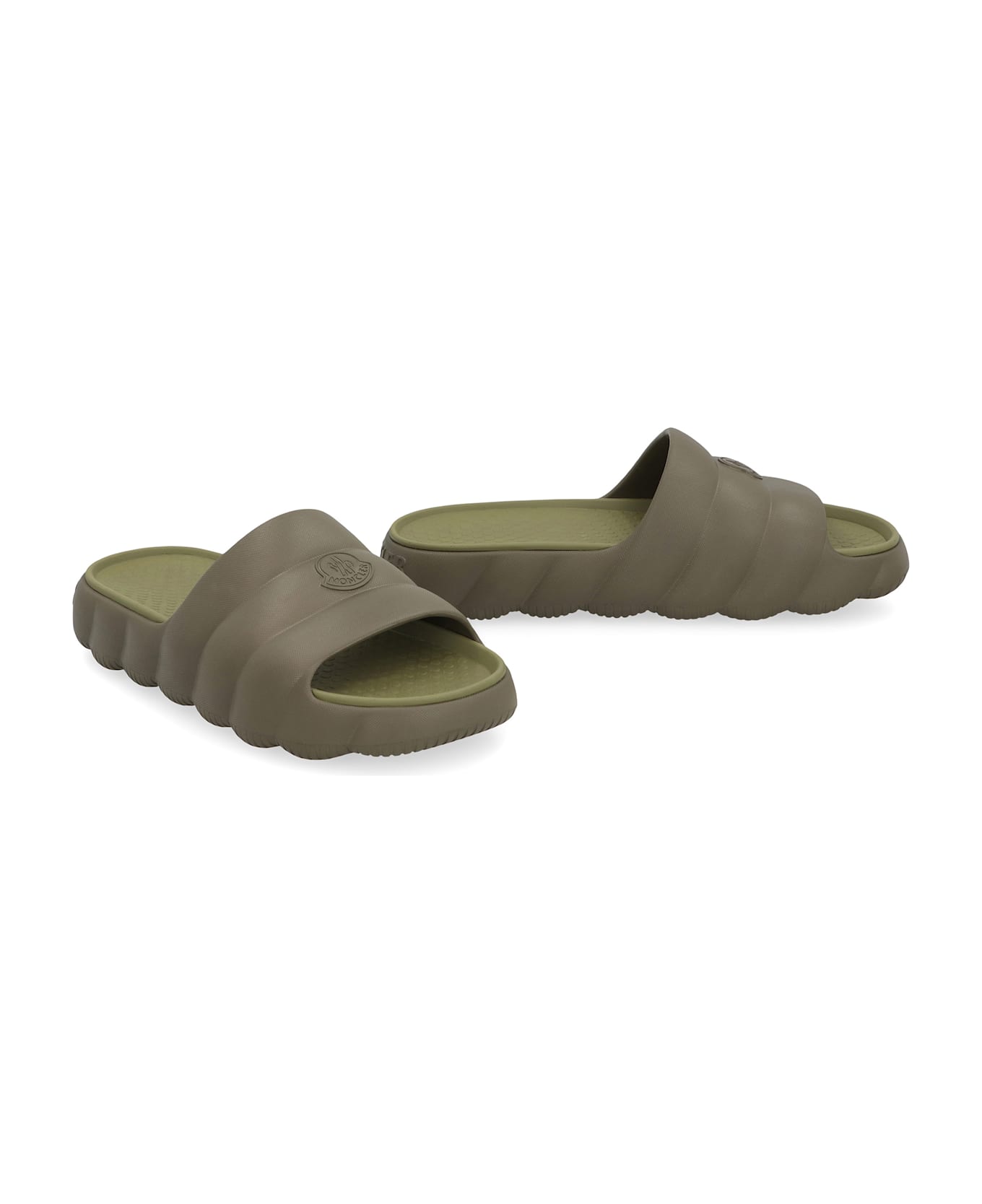 Moncler Lilo Rubber Slides - green