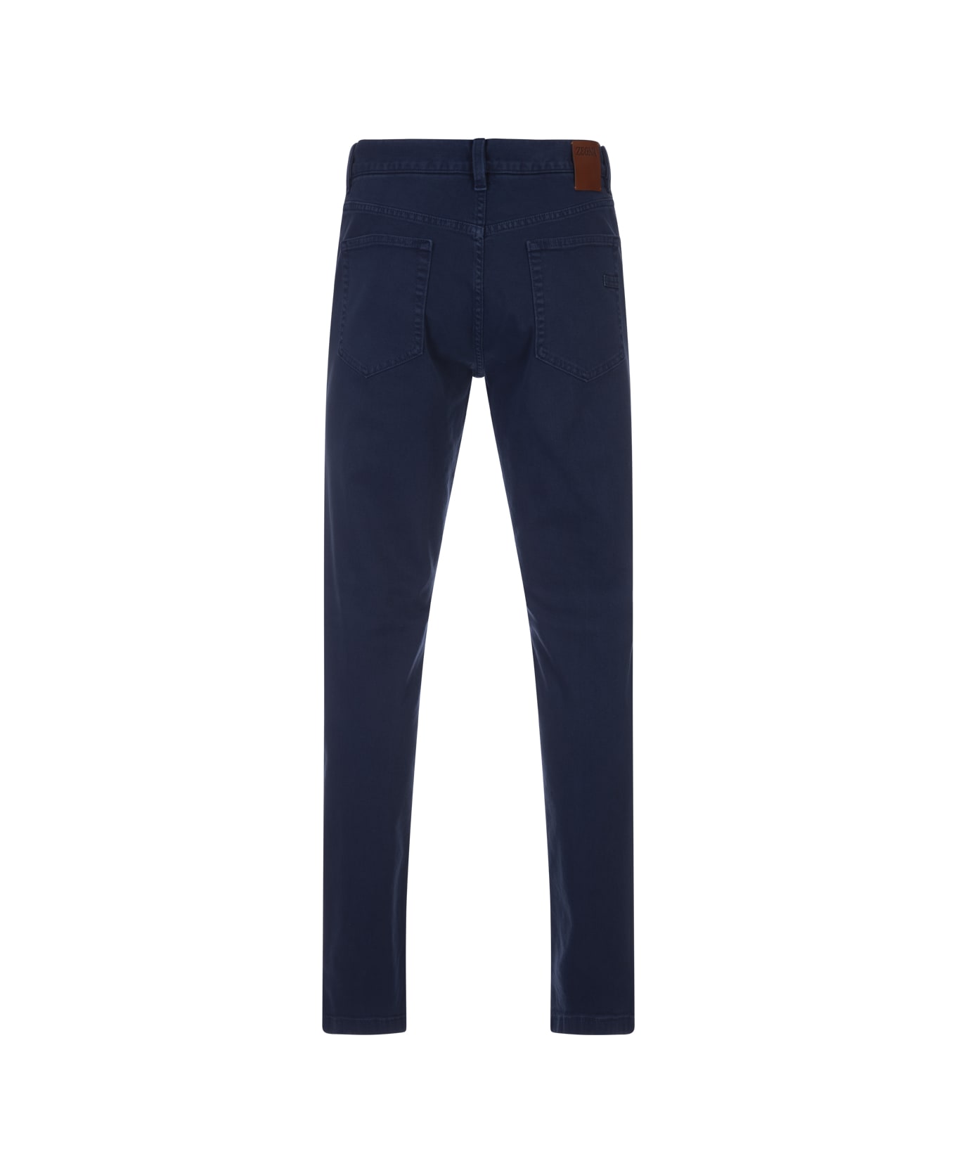 Zegna Utility Blue Stretch Cotton Roccia Jeans - Blue