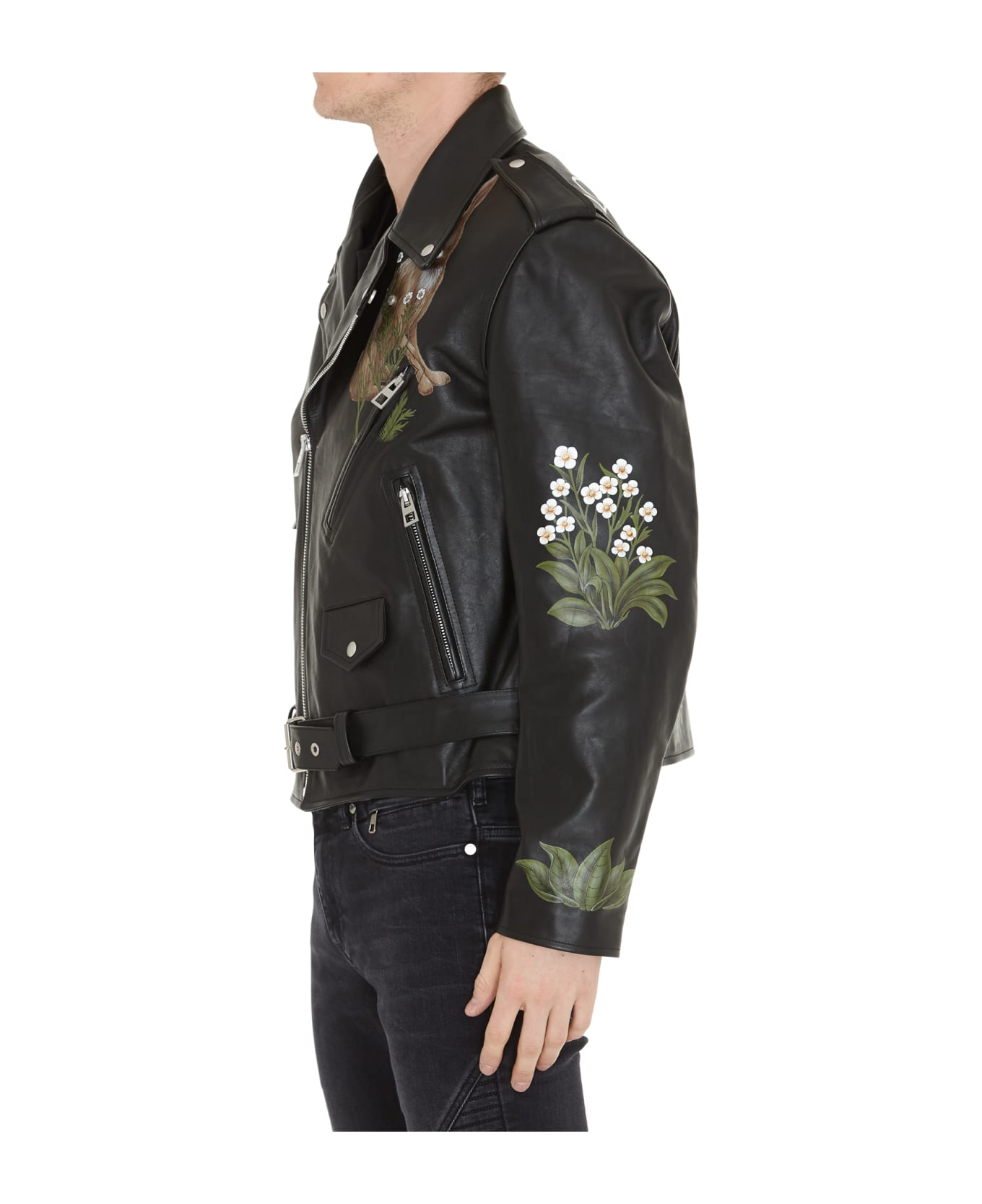 Loewe Biker Leather Jacket - Black