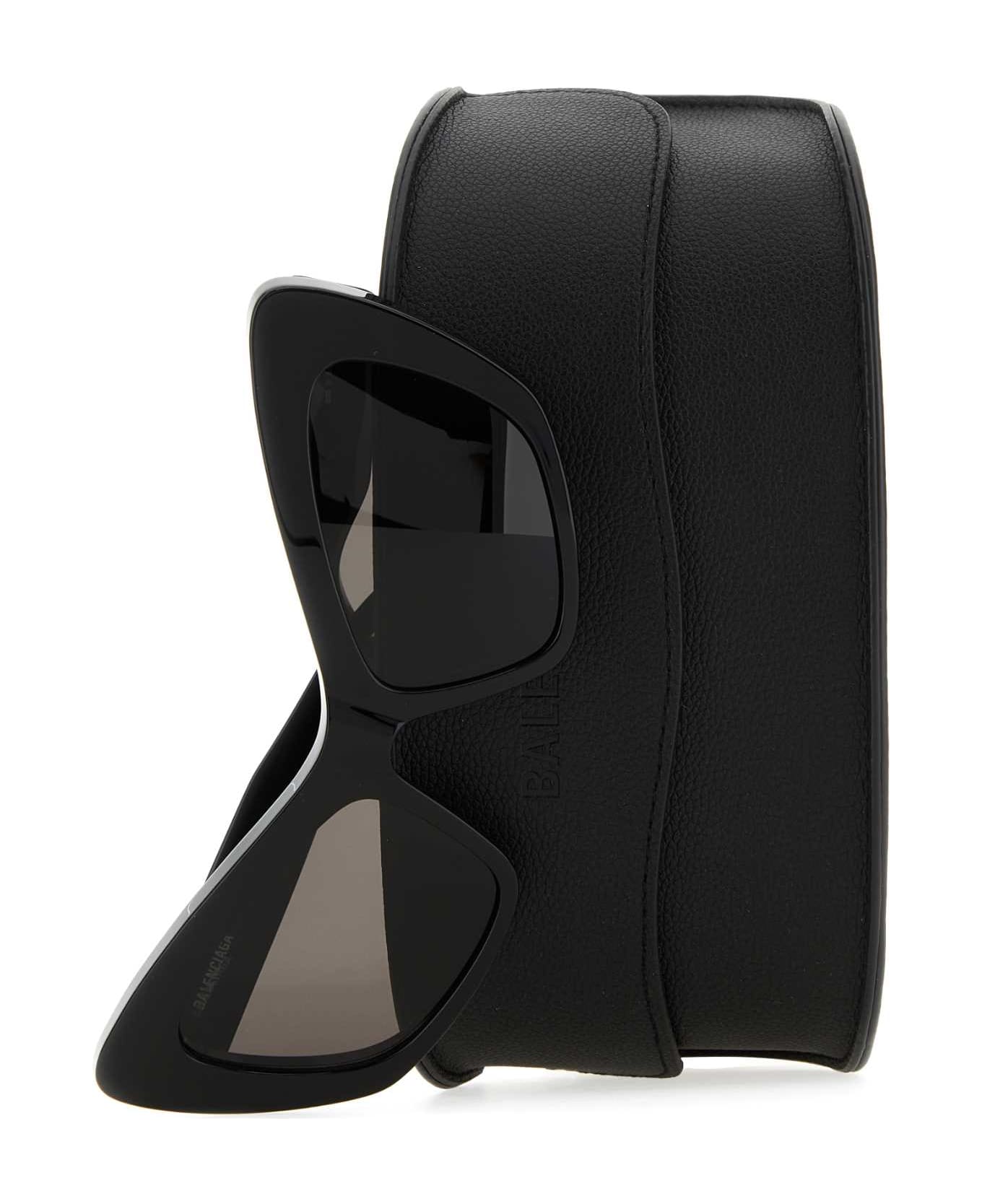 Balenciaga Black Acetate Monaco Cat Sunglasses - 1000