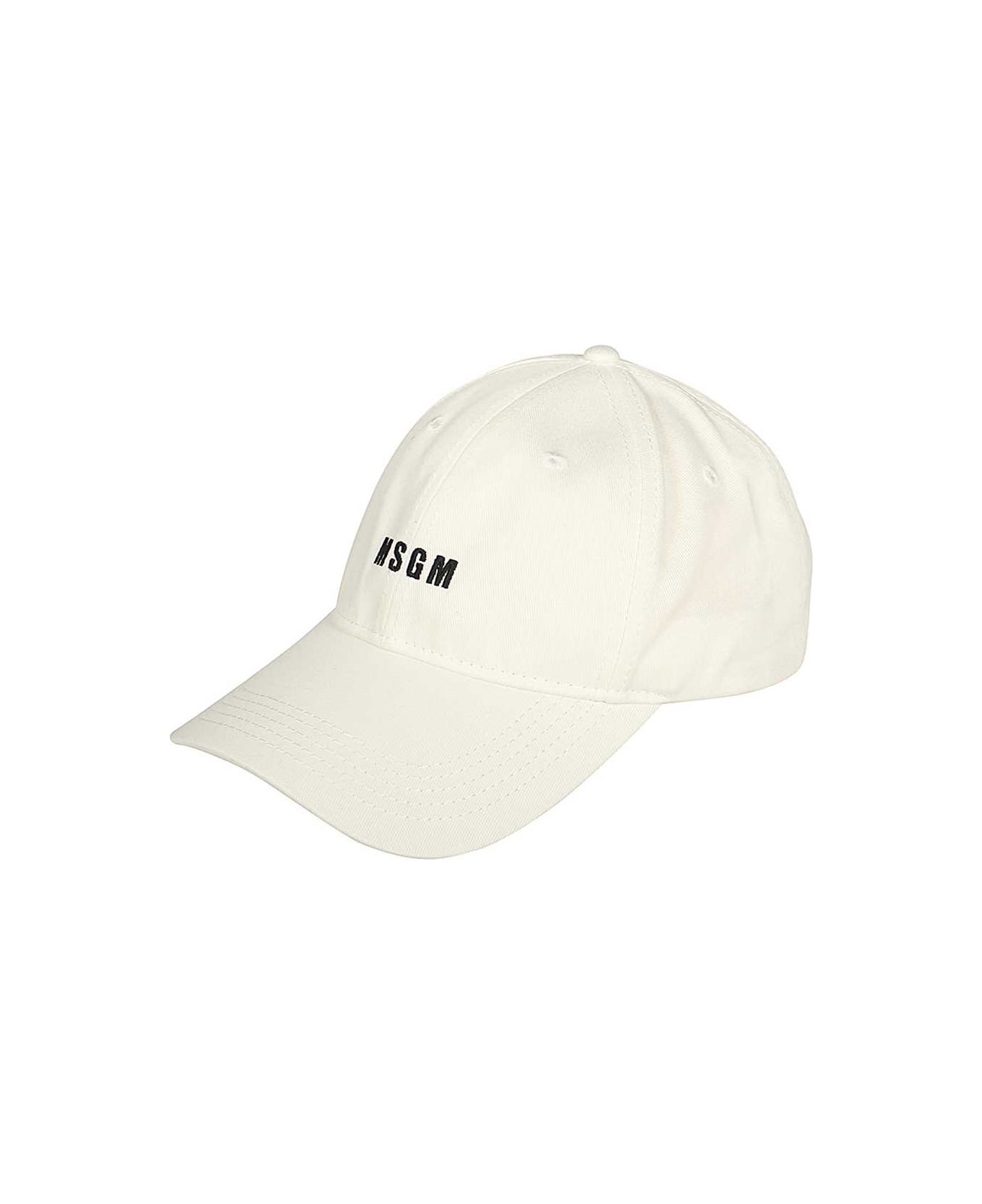 MSGM Logo Baseball Cap - White