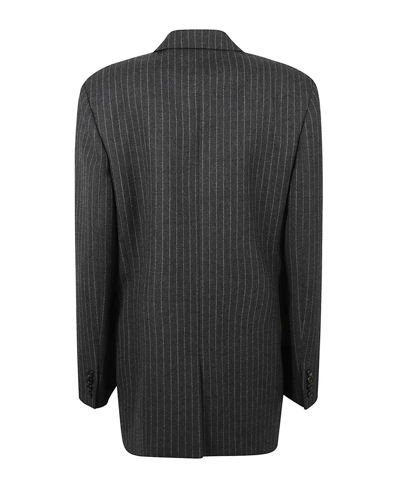 Saint Laurent Pinstripe Double-breasted Blazer - White