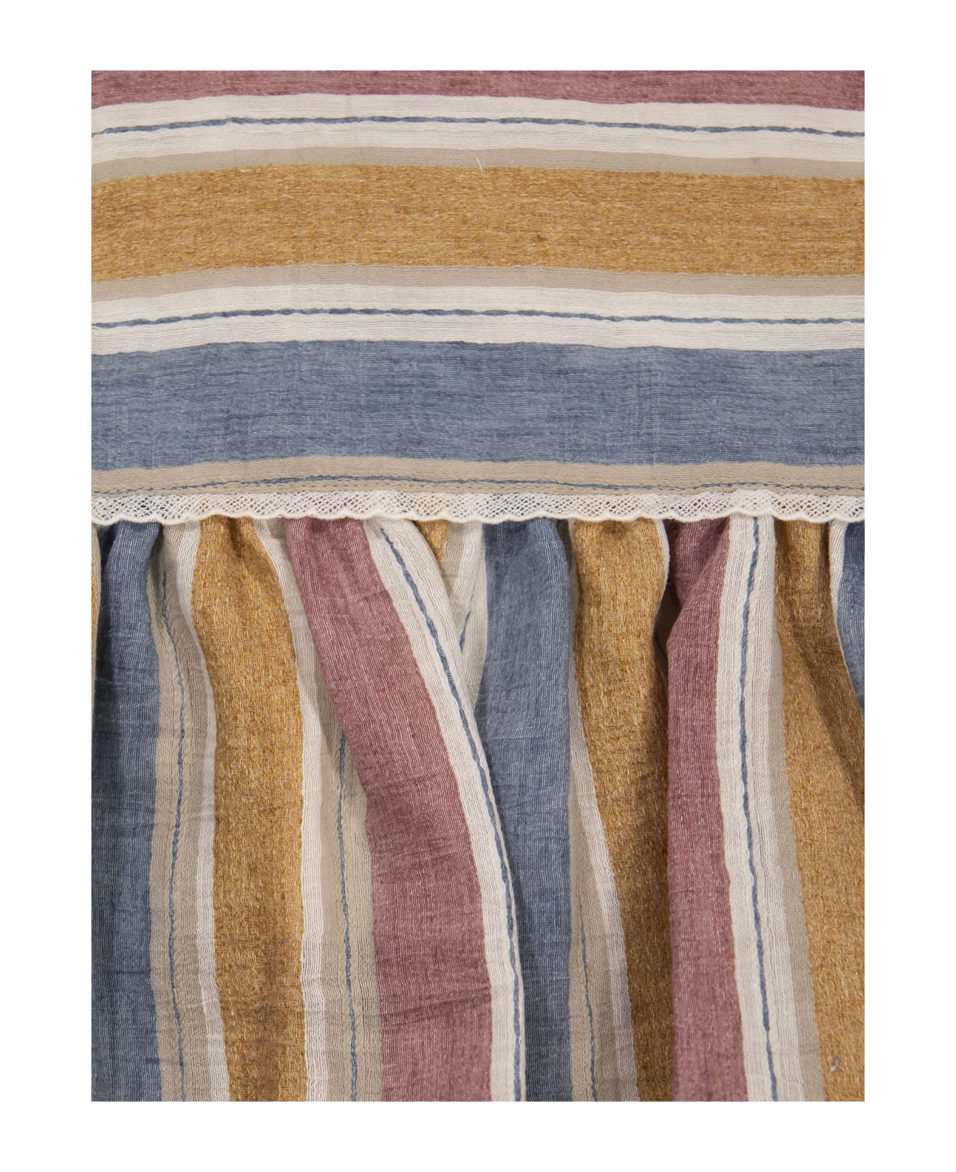 Il Gufo Striped Linen-blend Top - Amber Tシャツ＆ポロシャツ
