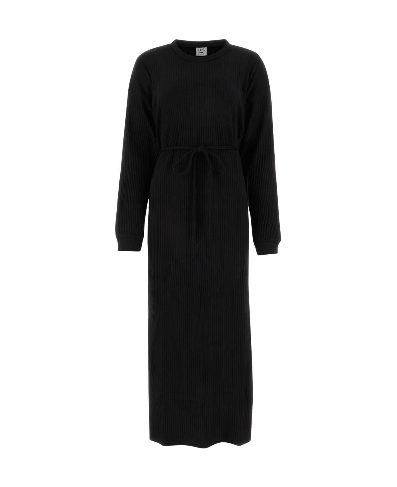 Baserange Black Cotton Dress - BLACK ワンピース＆ドレス