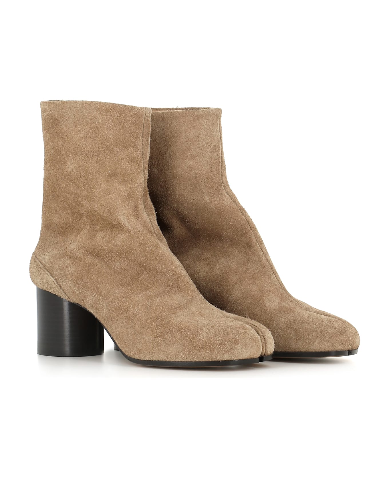 Maison Margiela Tabi Suede Ankle Boots - Beige