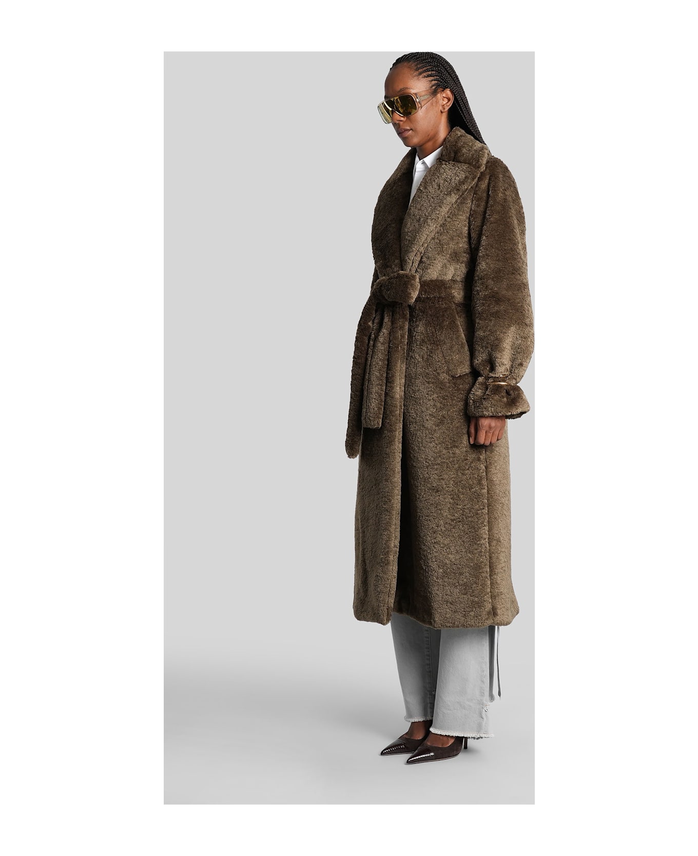 DARKPARK Coat In Green Polyester - green