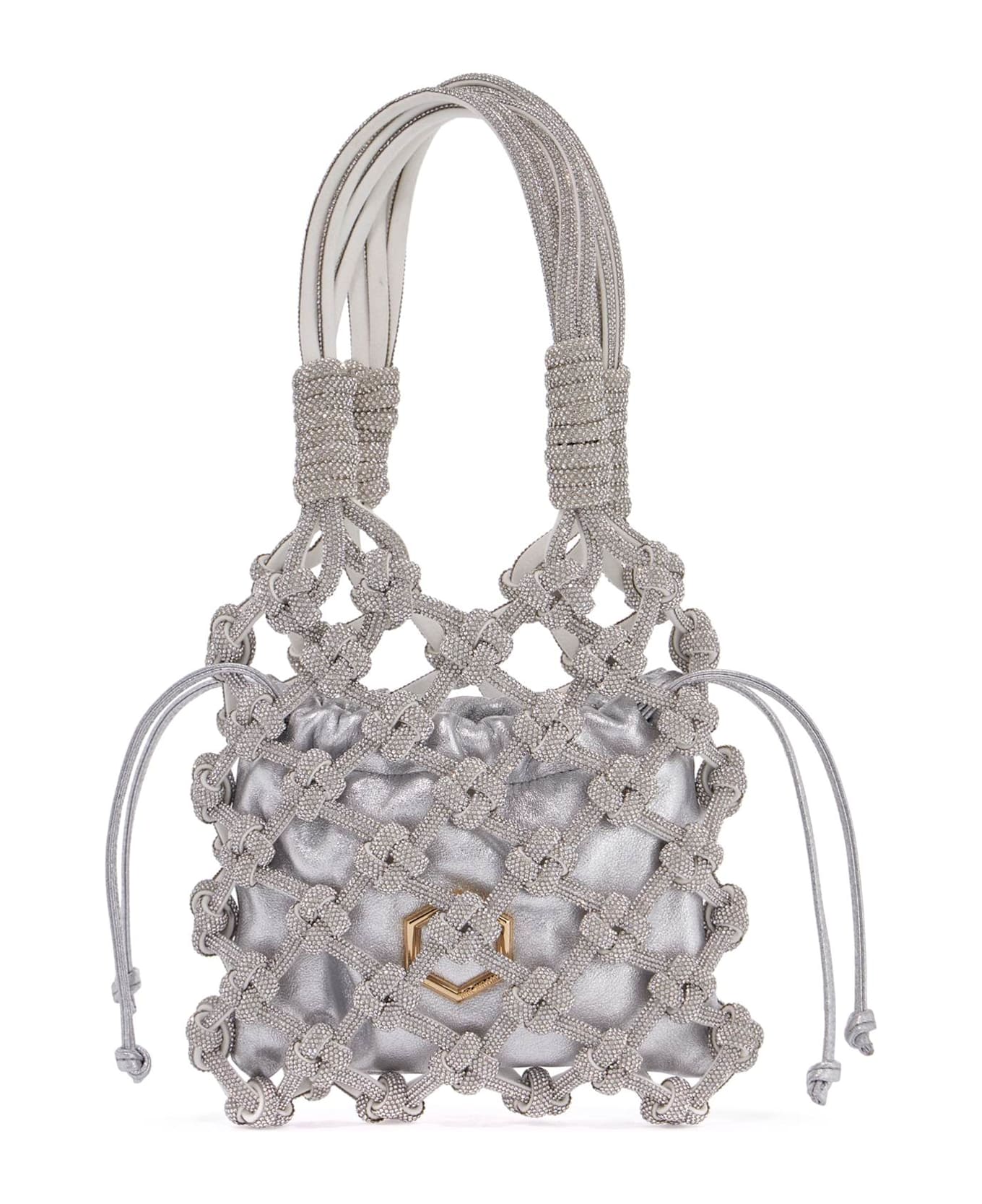 Hibourama Lola Handbag Purse Tote - CRYSTAL (Silver)