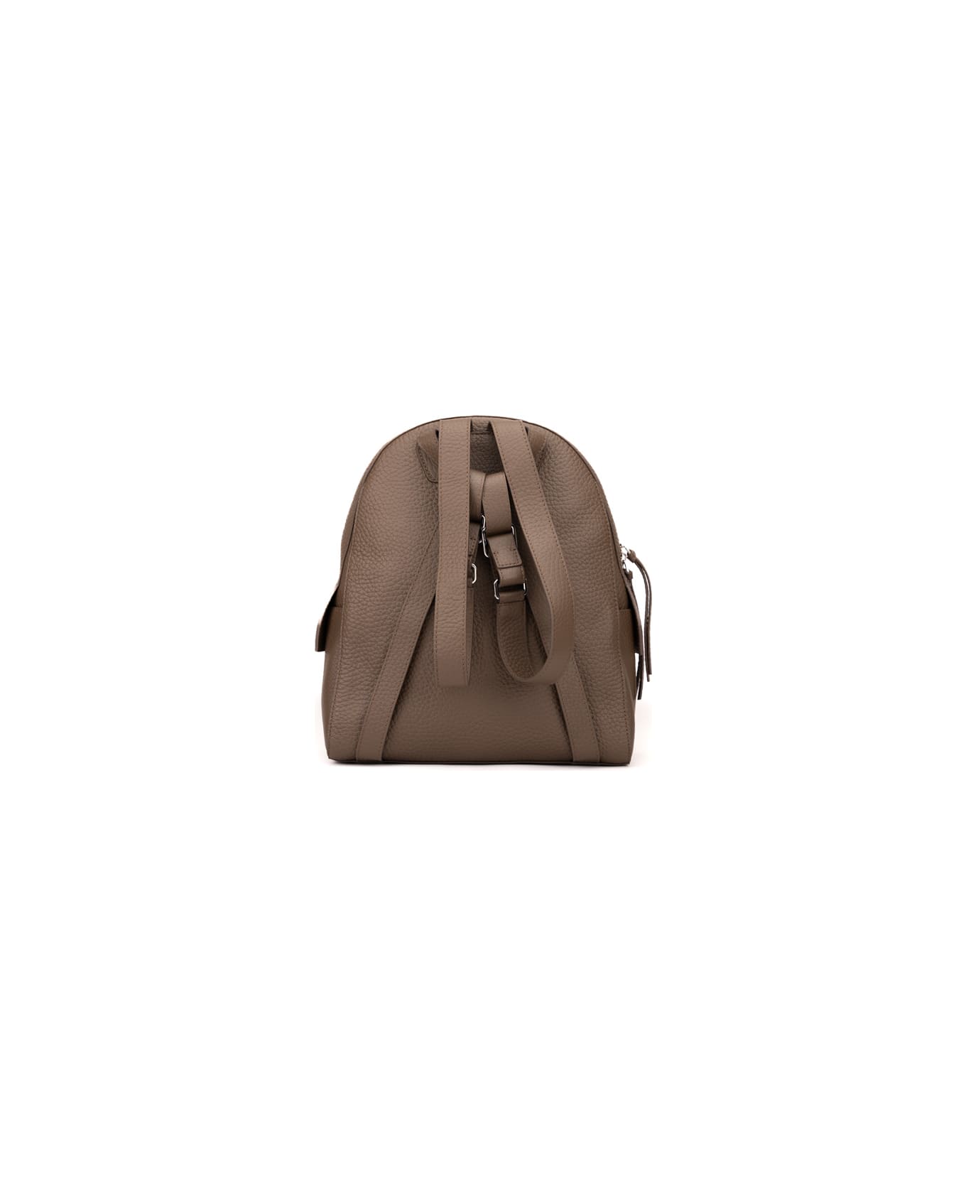 Orciani Posh Soft Backpack In Leather - Marrone