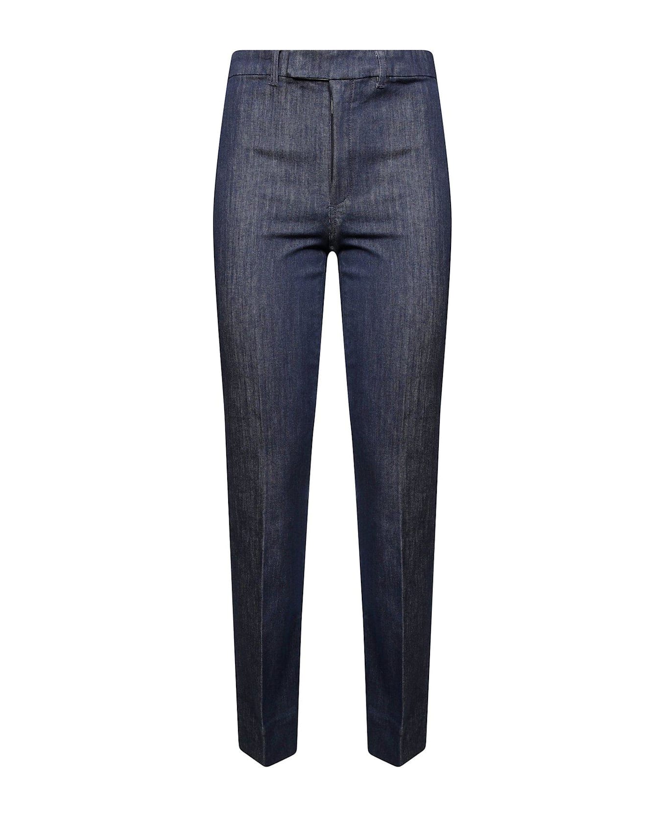 
S Max Mara Pleat Detailed Tapered Pants - DENIM