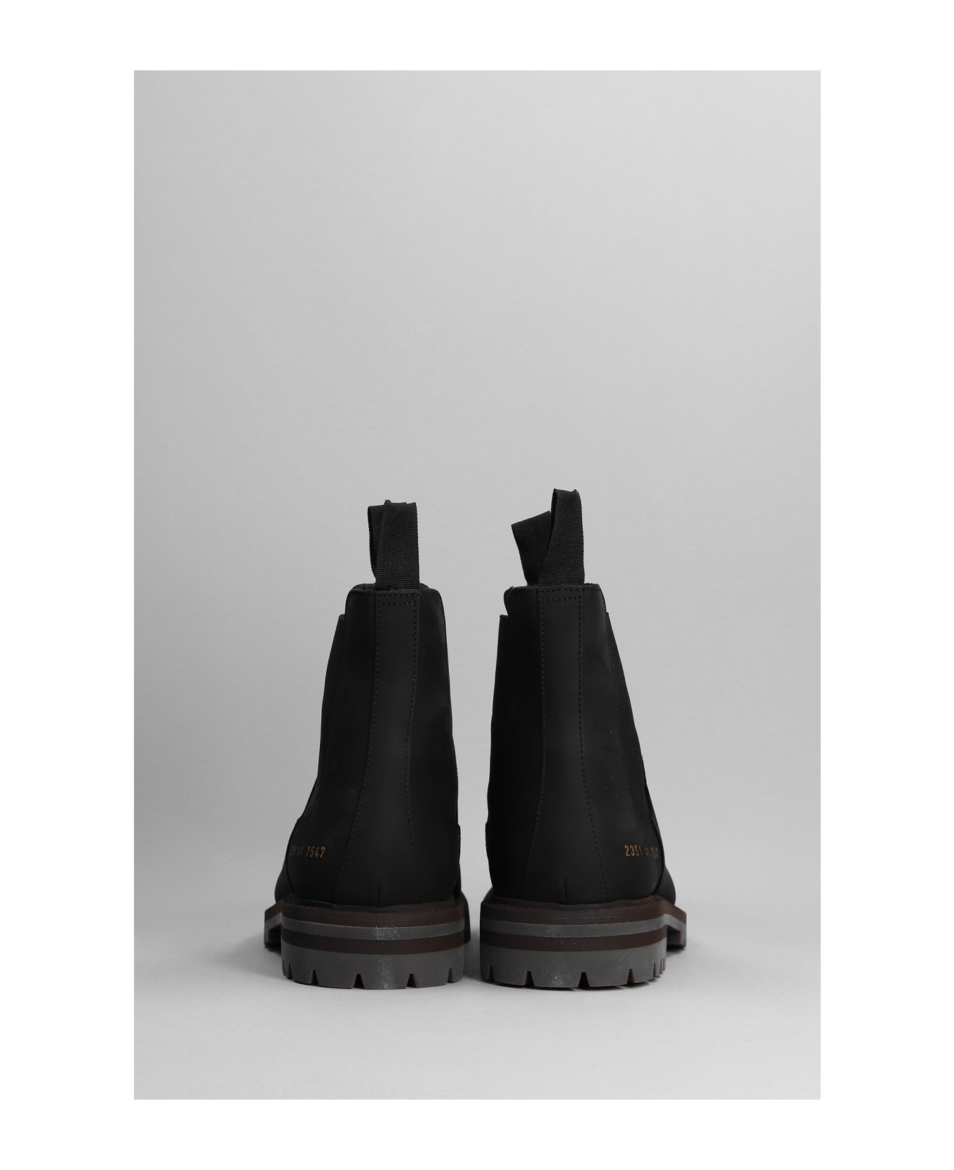 Common Projects Winter Chelsea Ankle Boots In Black Nubuck - black