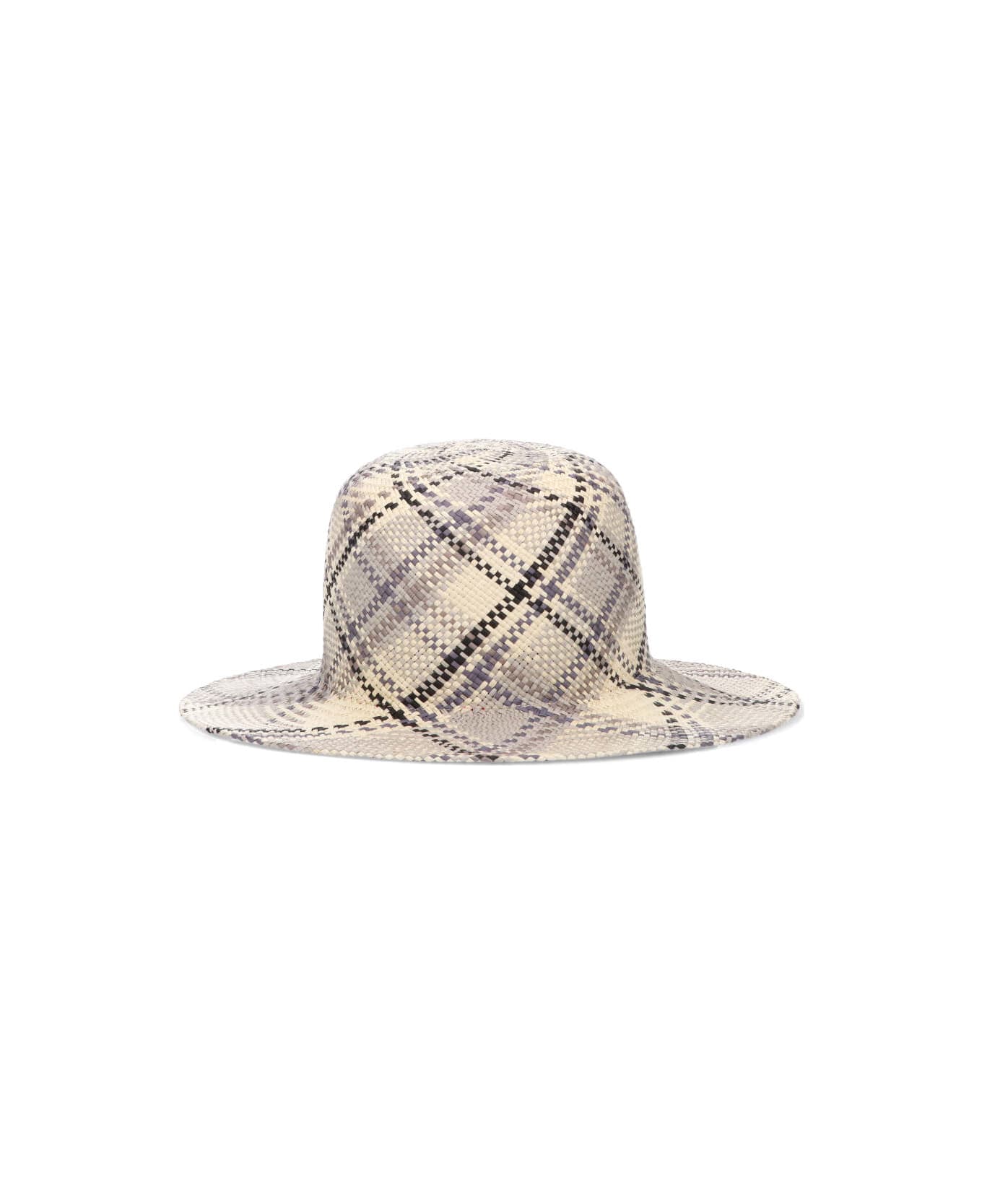 Thom Browne 'madras' Straw Hat - Beige 帽子