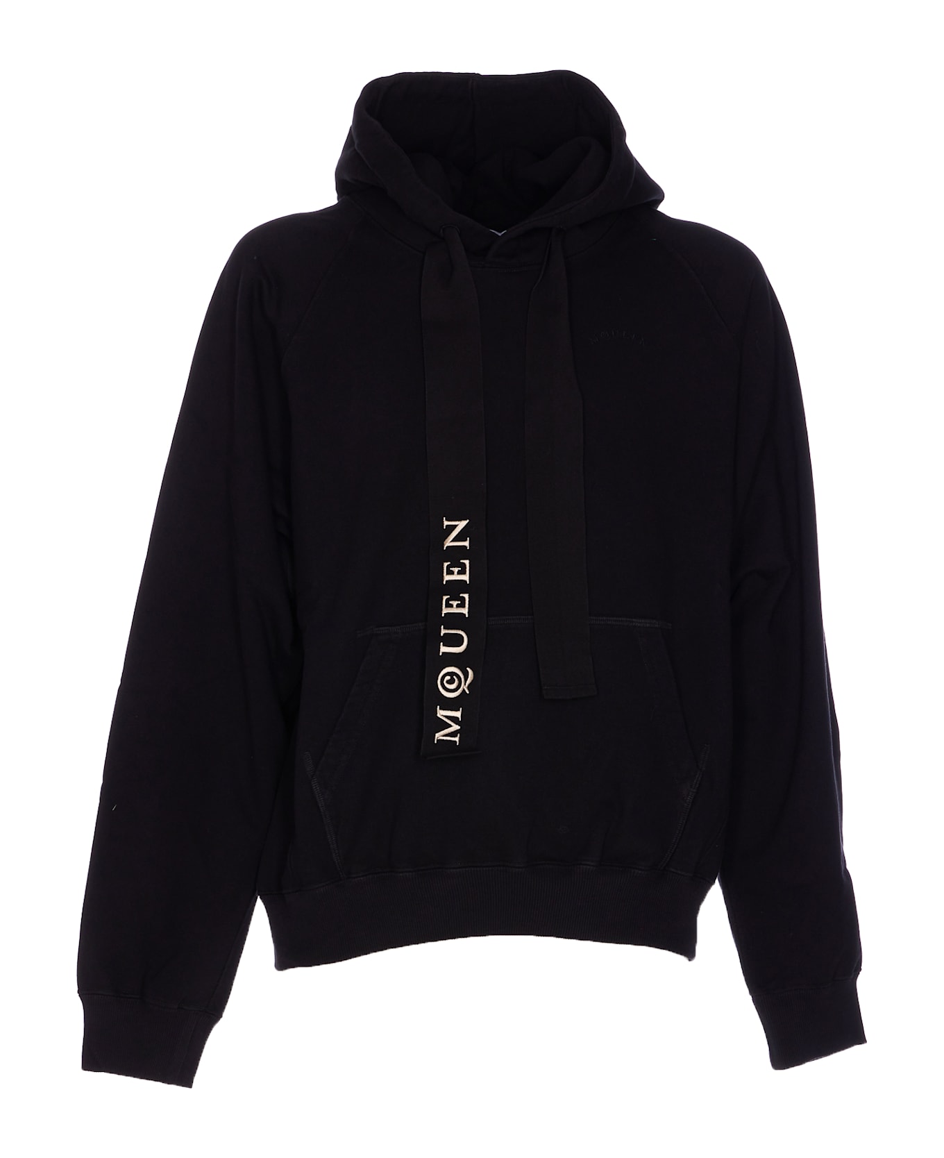 Alexander McQueen Logo Hoodie - BLACK
