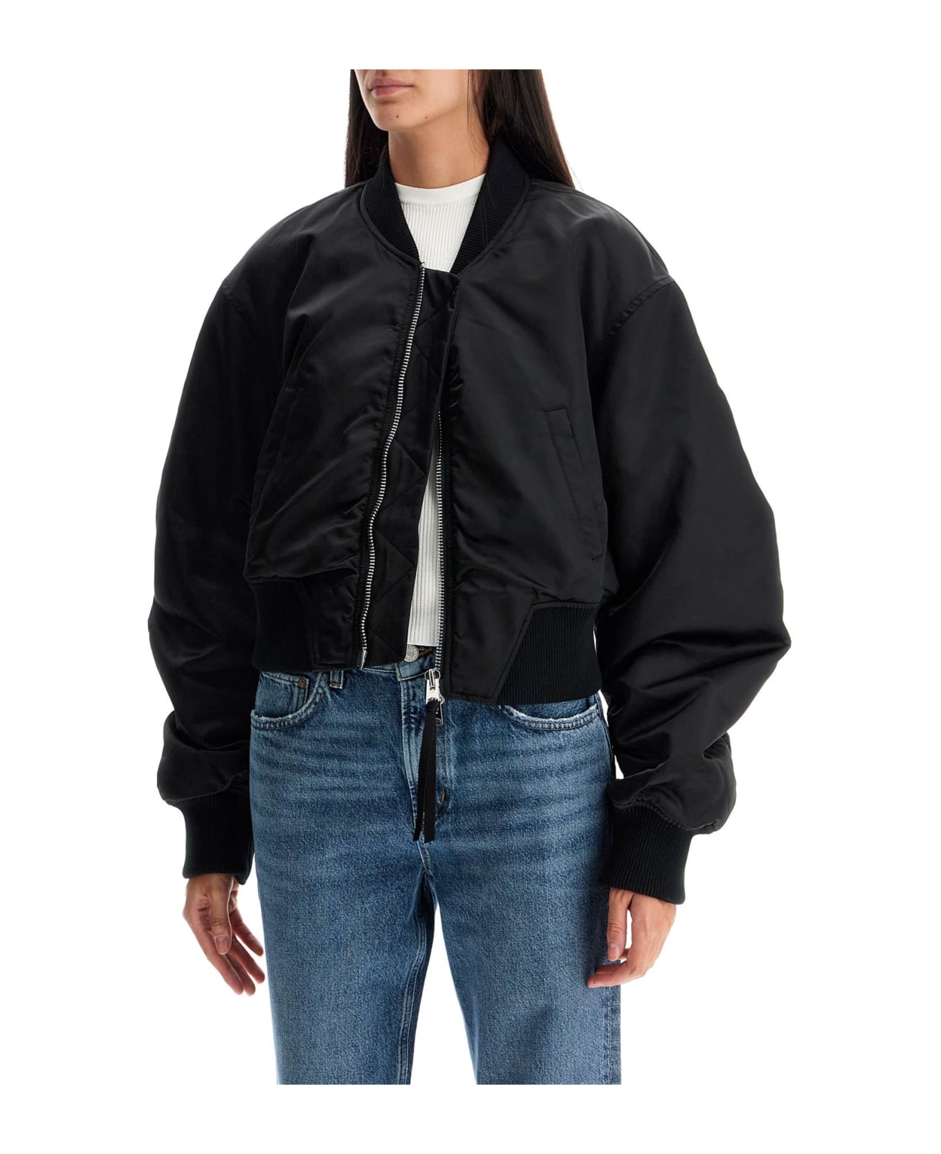 AGOLDE Short Jett Bomber - BLACK (Black)