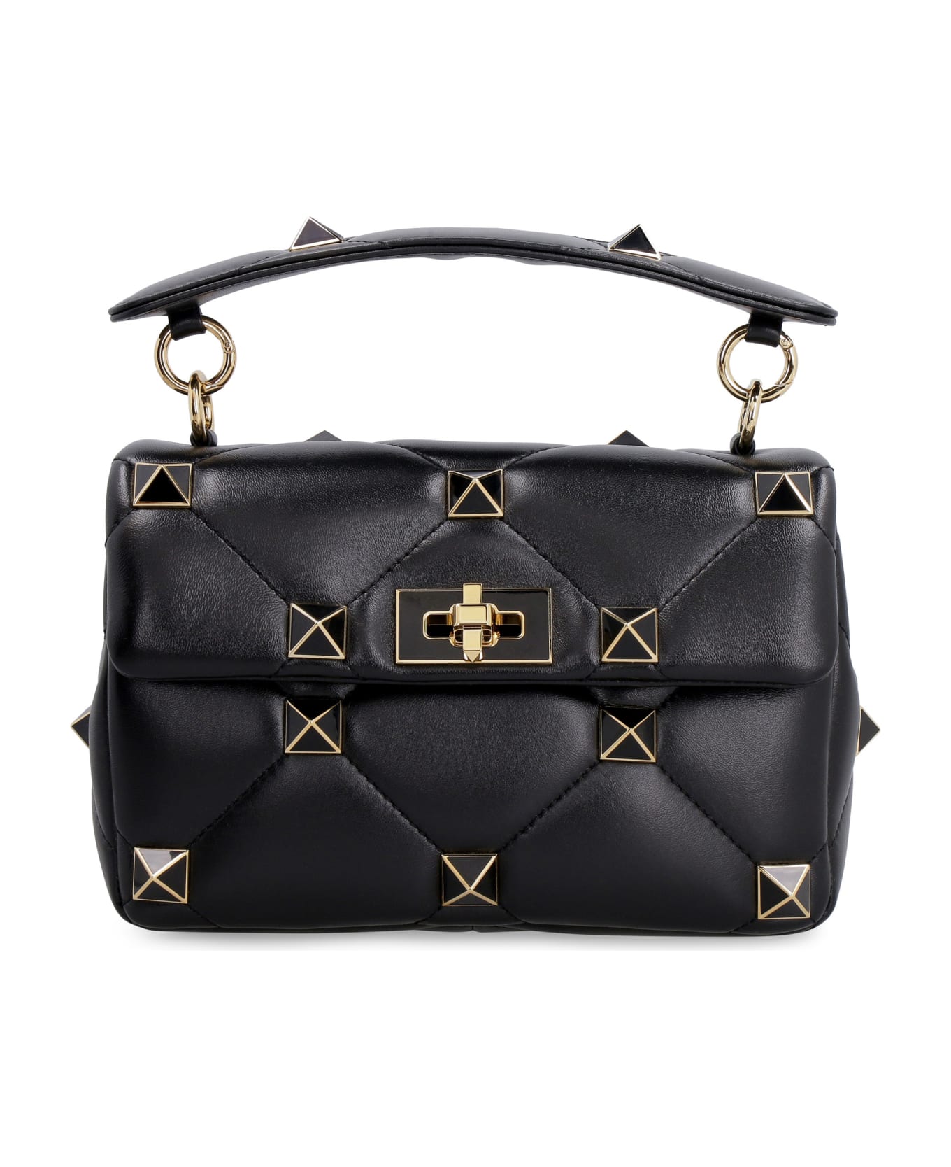 Valentino Garavani - Roman Stud Quilted Leather Bag - black