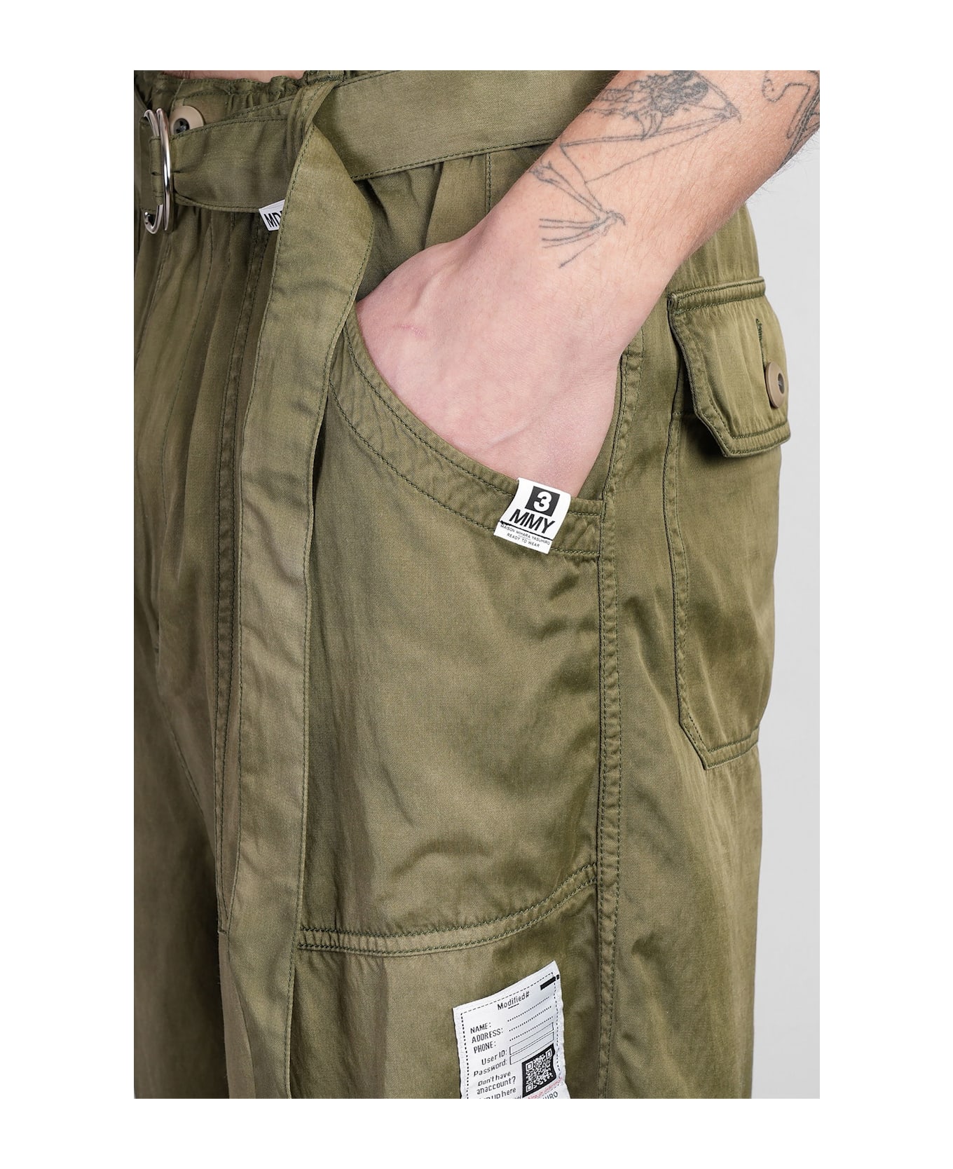 Mihara Yasuhiro Shorts In Khaki Rayon - khaki