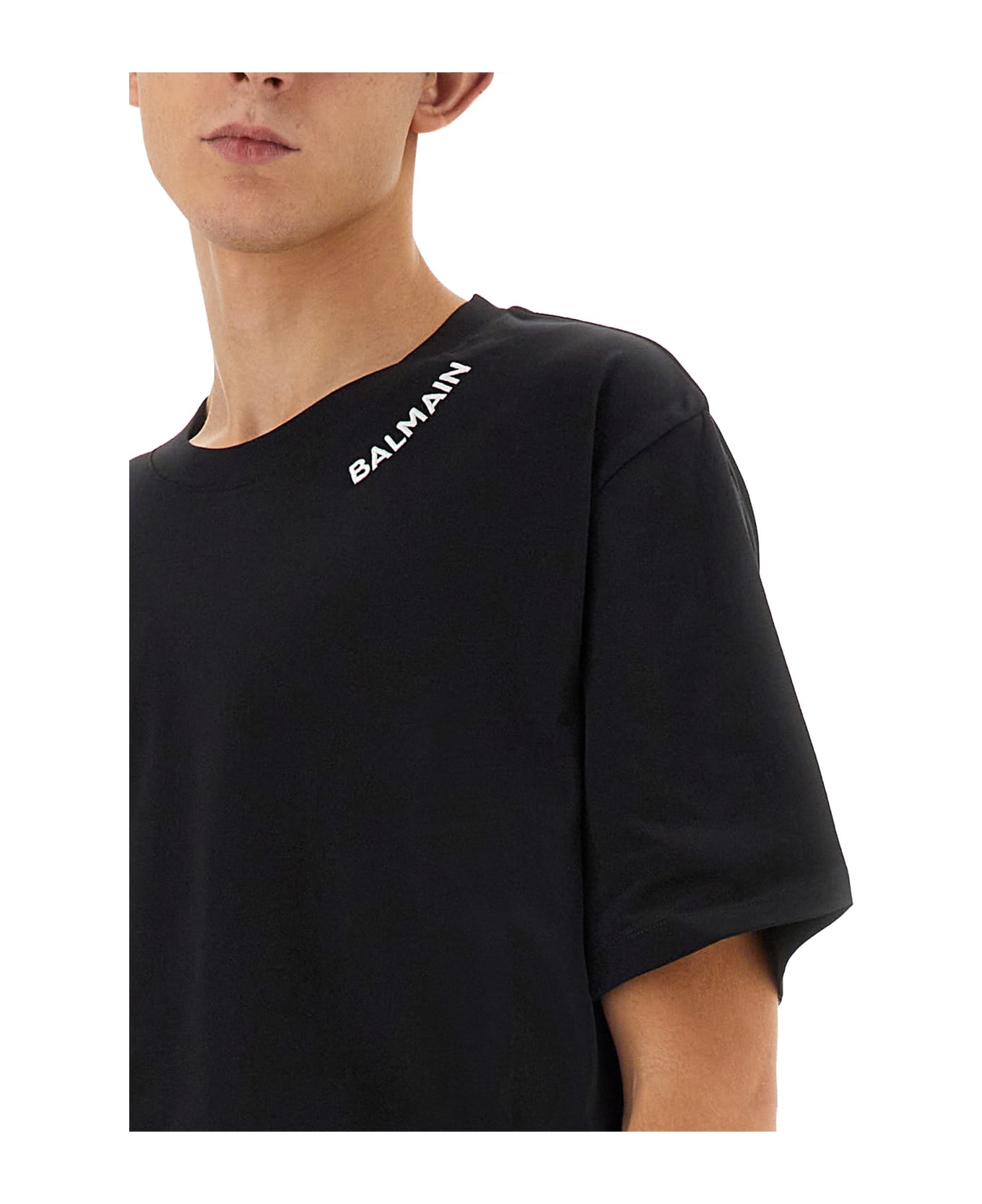 Balmain T-shirt With Logo - NERO シャツ