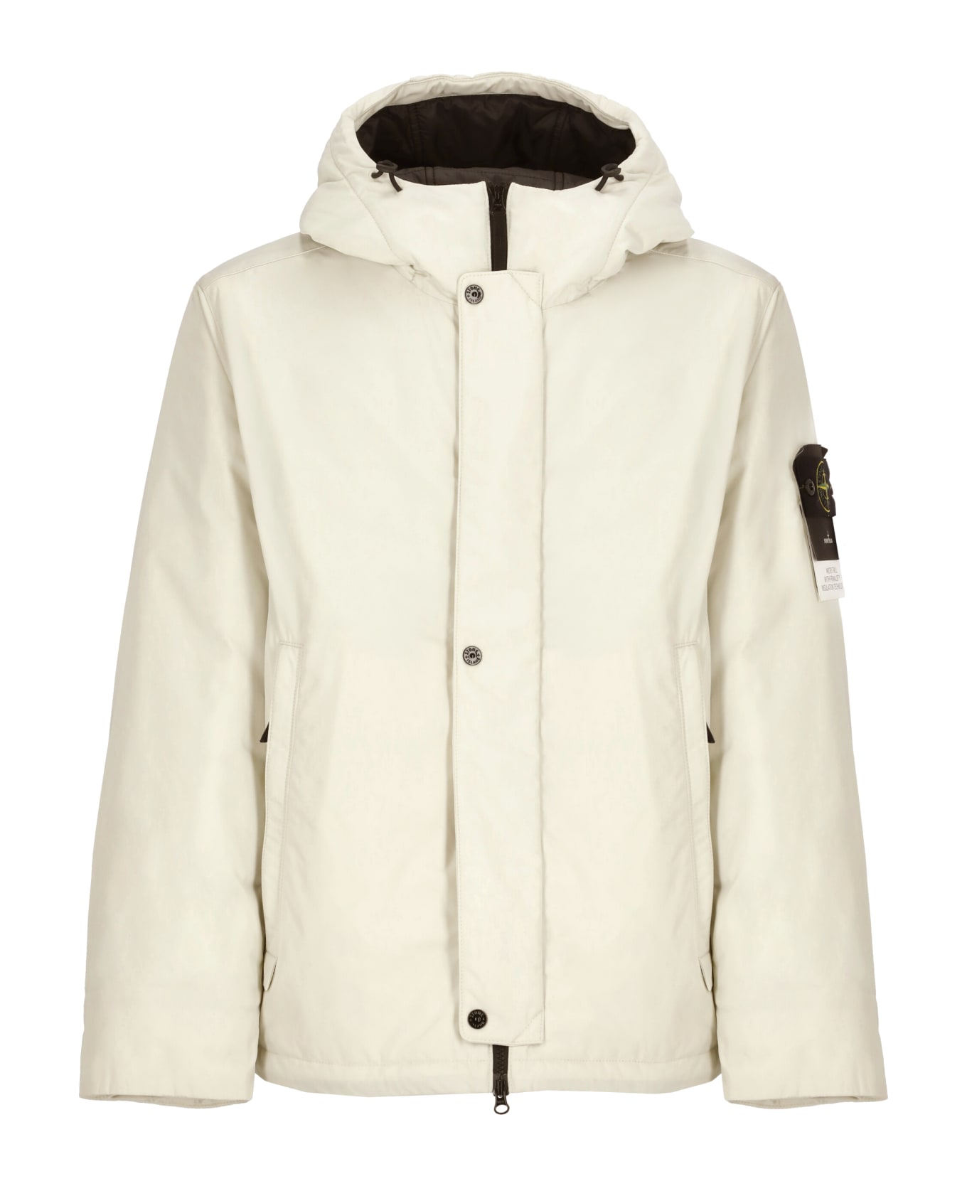 Stone Island Jacket With Logo - Green