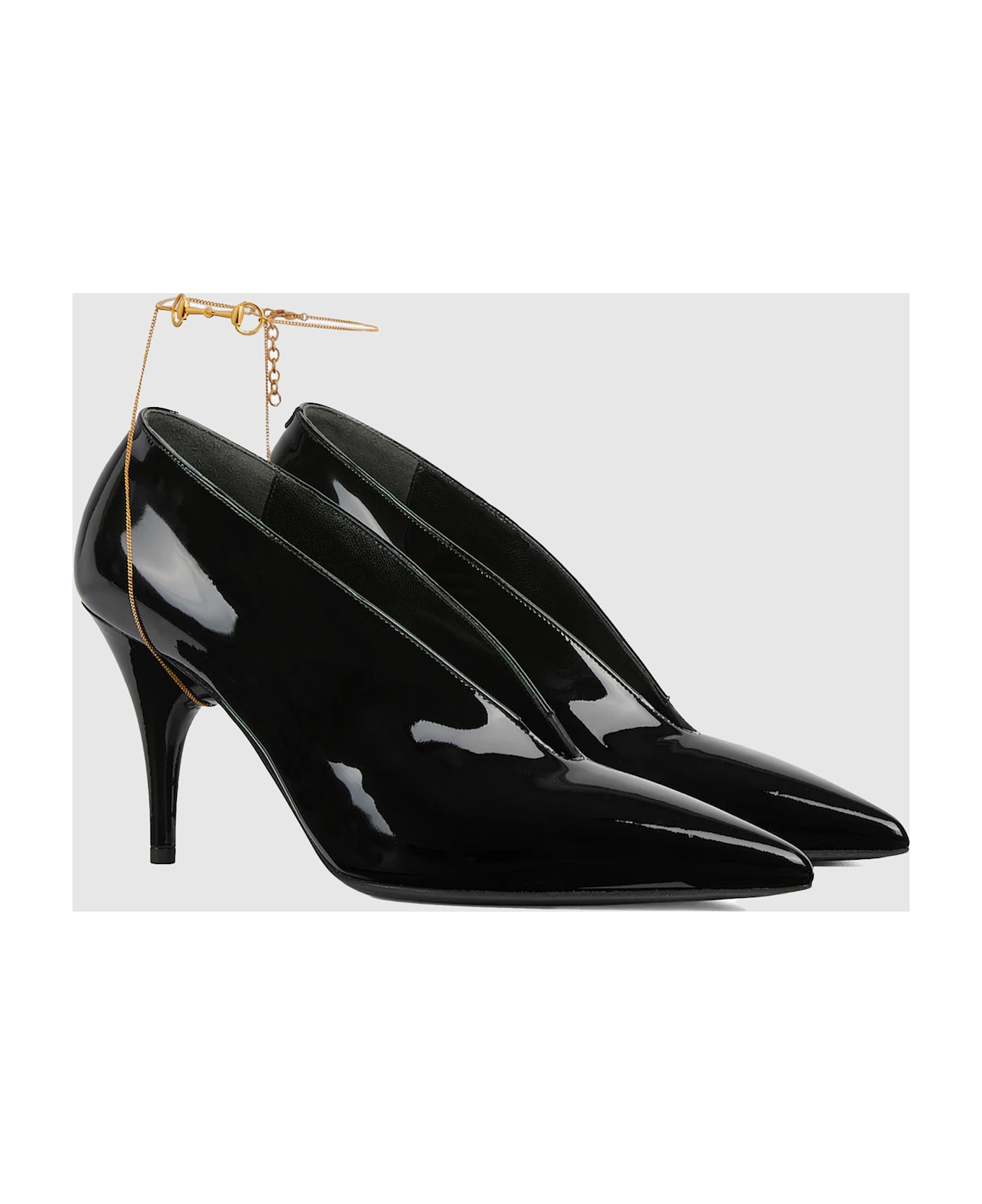Gucci Black Leather Gucci 97 Pumps - Black