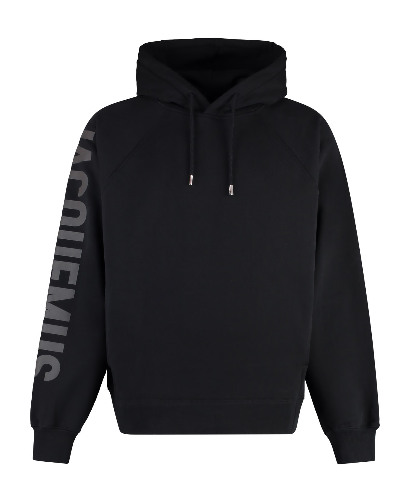 Jacquemus Typo Cotton Hoodie - black