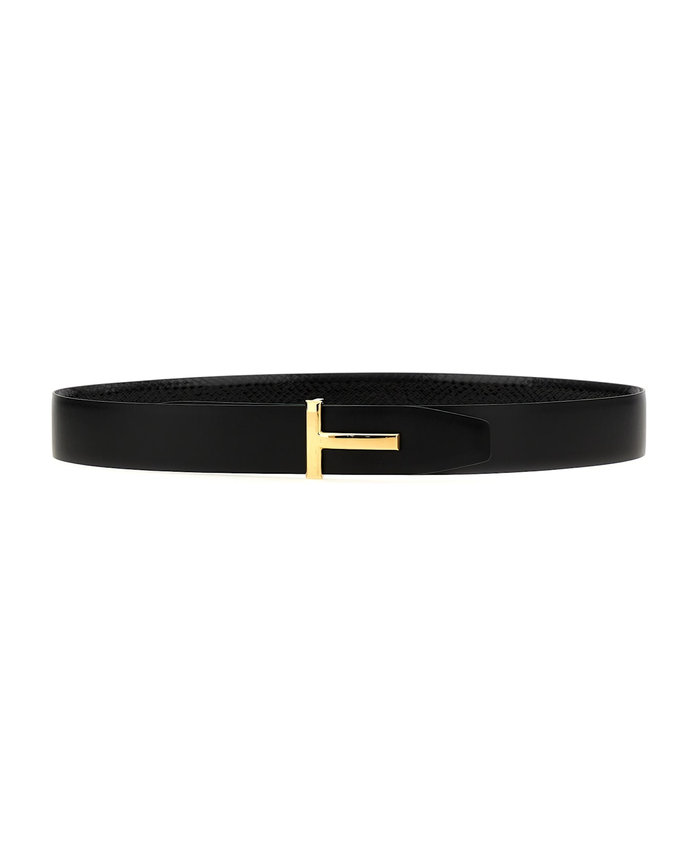 Tom Ford Logo Reversible Belt - Black  