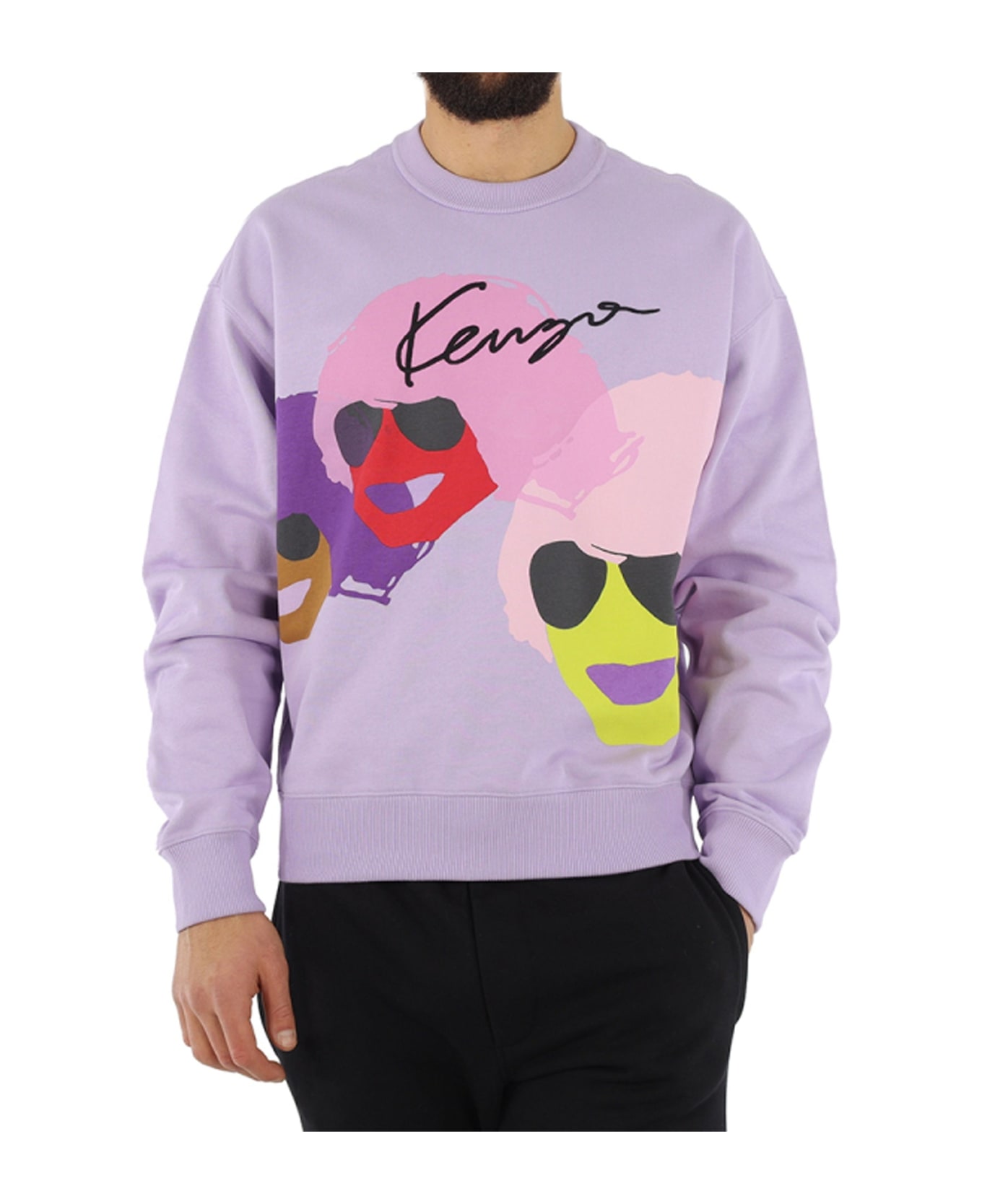 Kenzo Graphic Oversize Sweatshirt - Lilac フリース