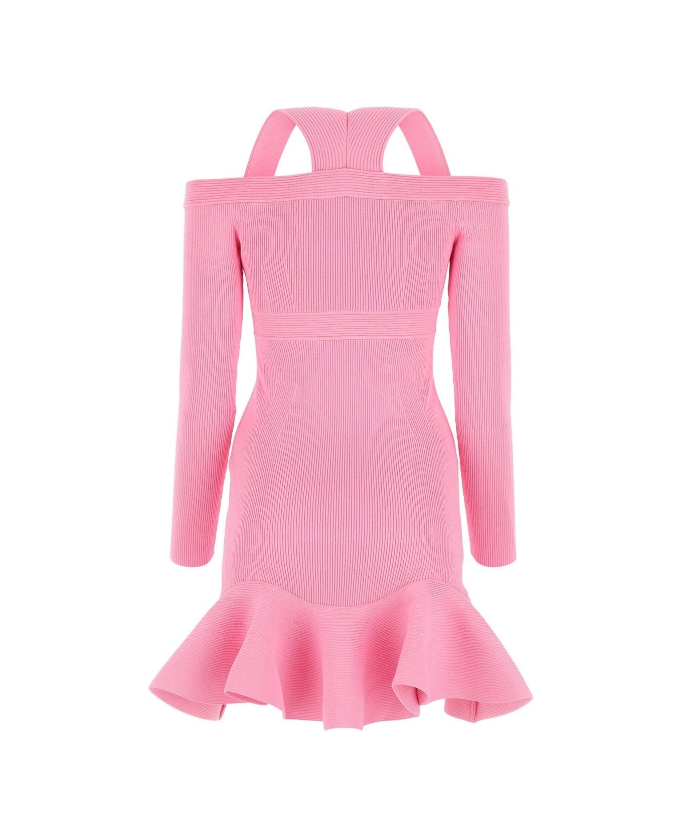 Alexander McQueen Ruffle Detailed Flared Mini Dress ワンピース＆ドレス