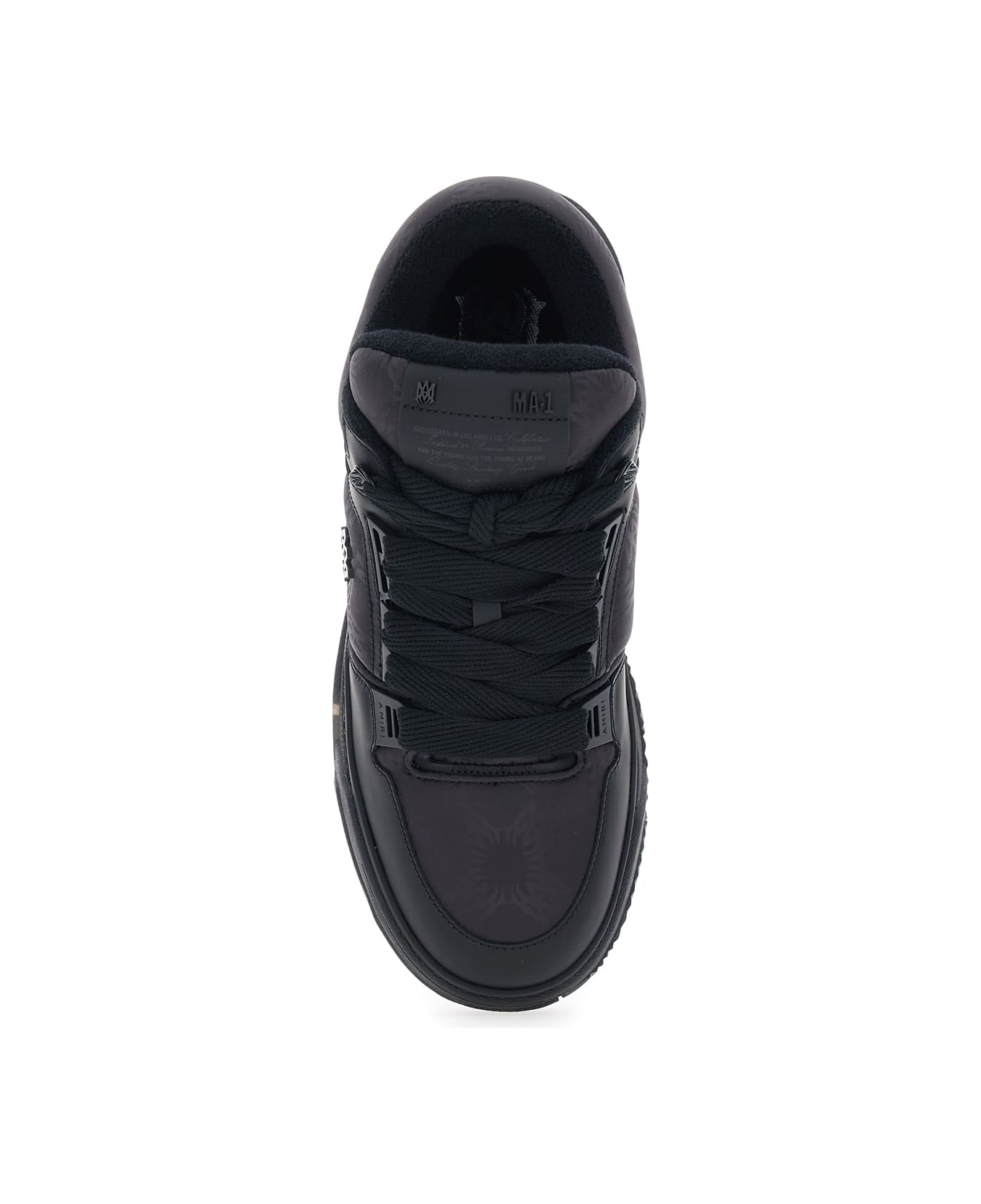 AMIRI 'ma-1' Black Low-top Sneaker With Side Logo Detail In Fabric And Leather Man - Black