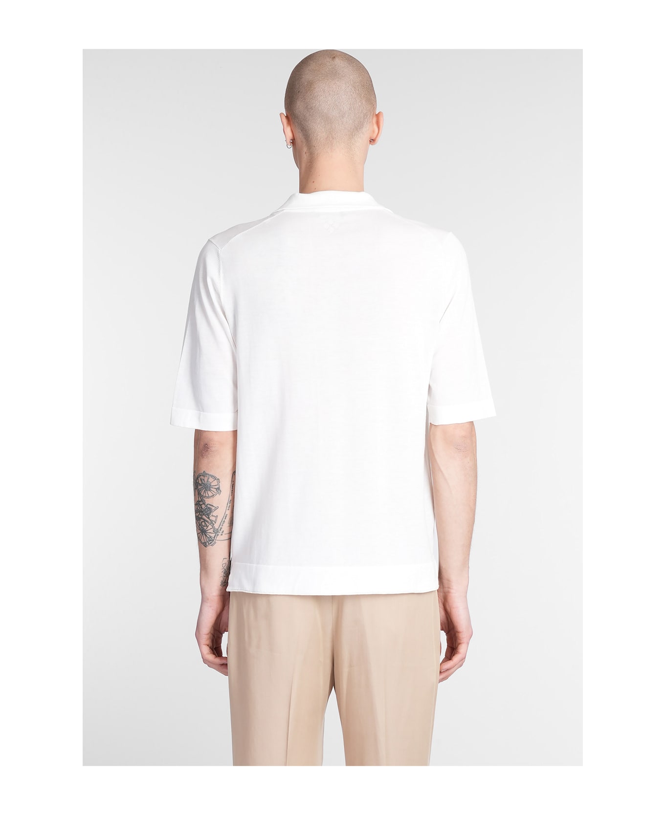 Ballantyne Polo In White Cotton - white