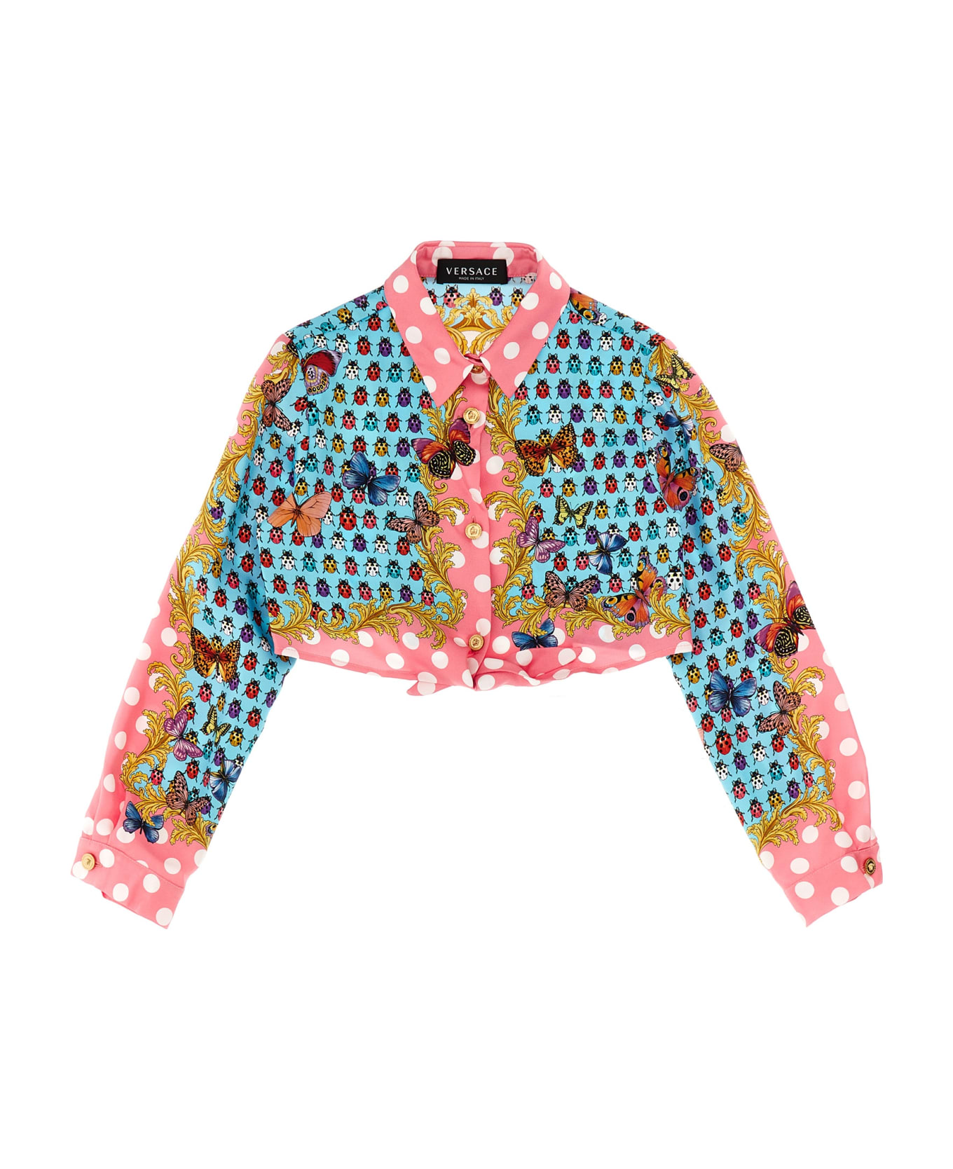 Versace Heritage Butterflies & Ladybugs Kids' La Vacanza Capsule Shirt - Multicolor