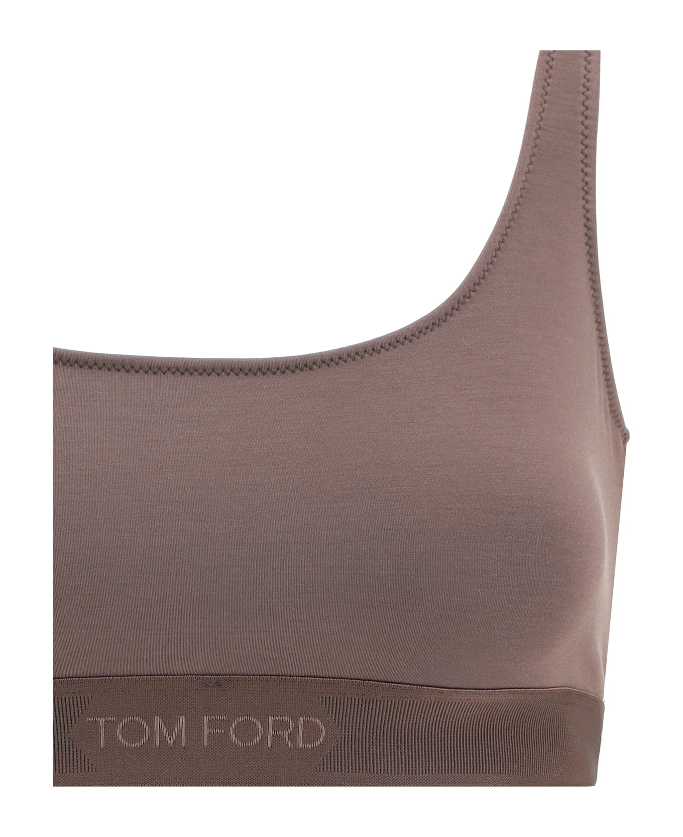 Tom Ford Modal Bralette Top With Jacquard Logo