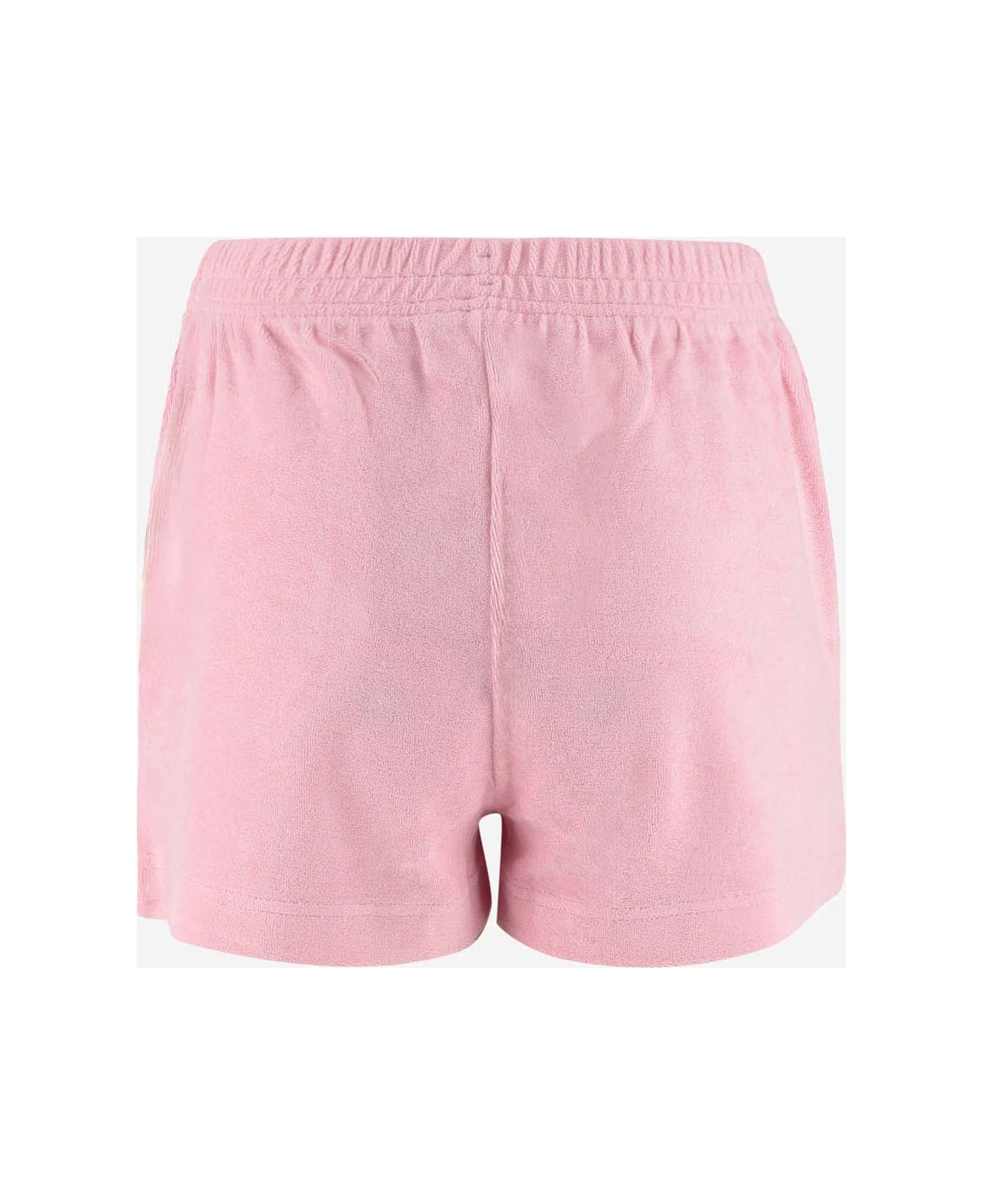 Patou Cotton Terry Short Pants With Logo - Pink ショートパンツ